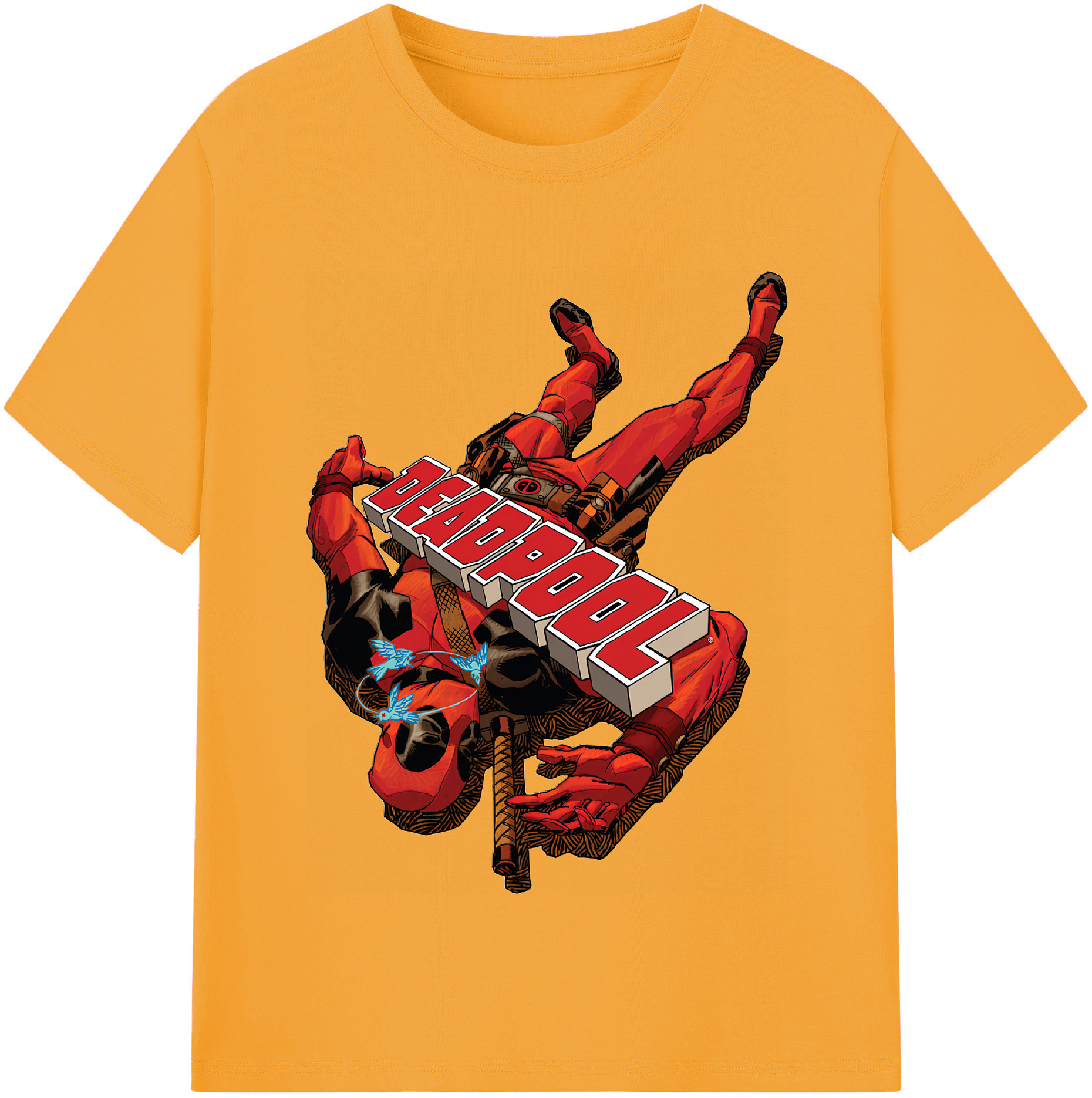 （画像用） Deadpool デッドプール レディースカジュアルプリントTシャツ（綿100％）