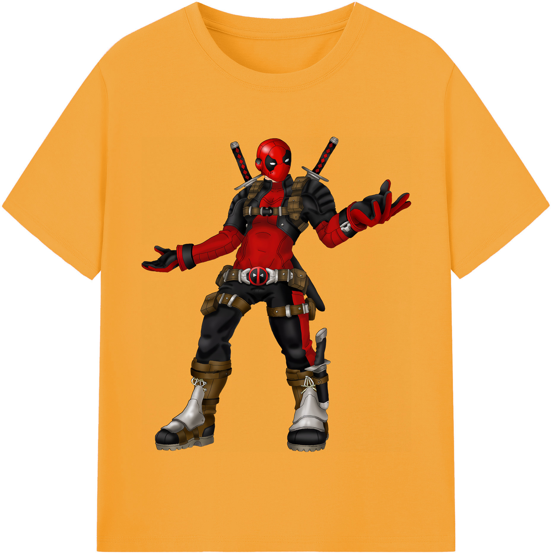 （画像用） Deadpool デッドプール レディースカジュアルプリントTシャツ（綿100％）