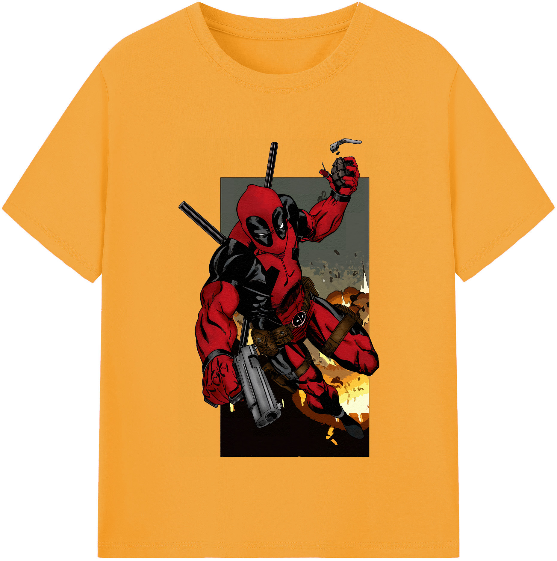 （画像用） Deadpool デッドプール レディースカジュアルプリントTシャツ（綿100％）