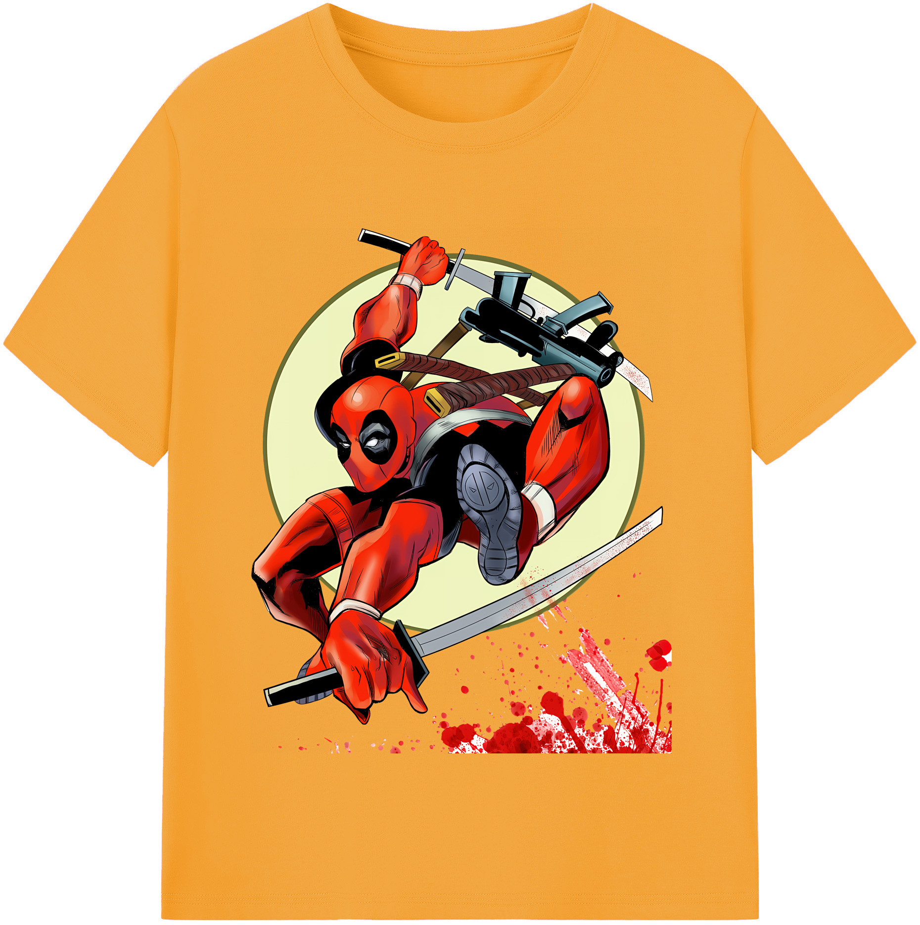 （画像用） Deadpool デッドプール レディースカジュアルプリントTシャツ（綿100％）