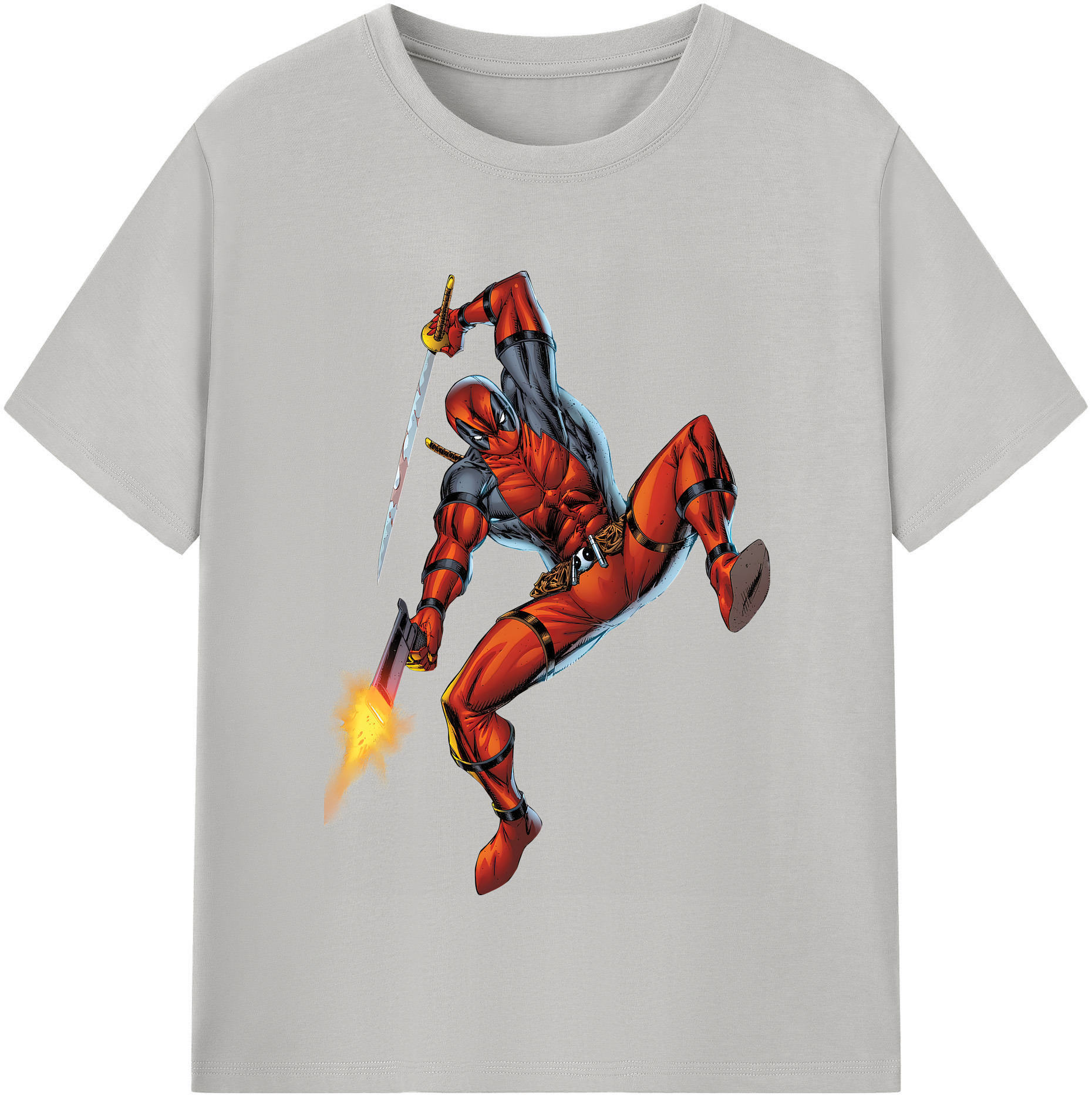 （画像用） Deadpool デッドプール レディースカジュアルプリントTシャツ（綿100％）