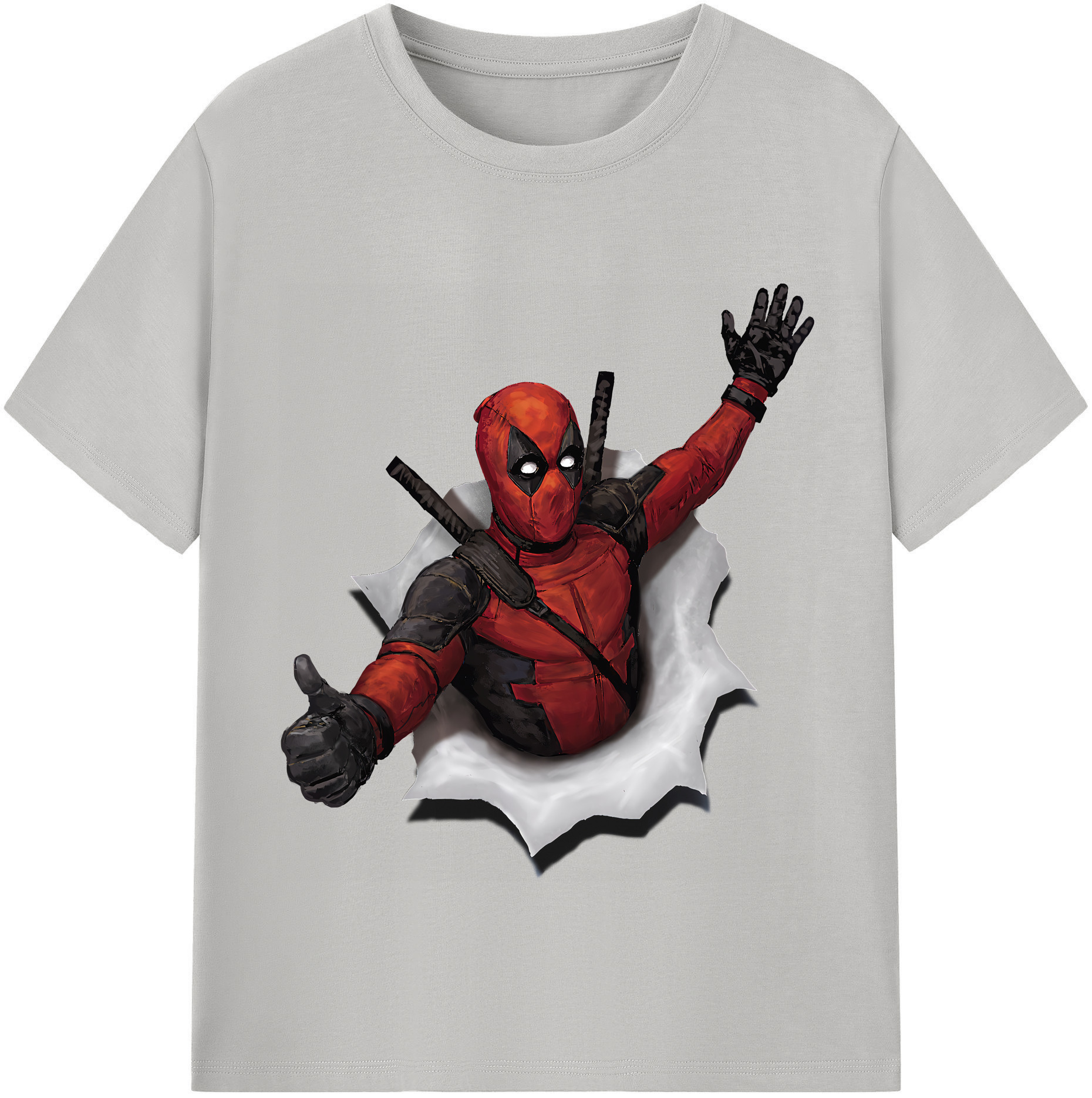 （画像用） Deadpool デッドプール レディースカジュアルプリントTシャツ（綿100％）