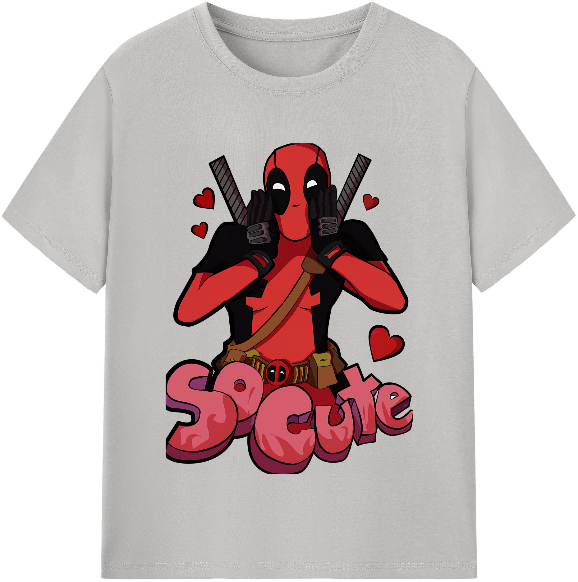 （画像用） Deadpool デッドプール レディースカジュアルプリントTシャツ（綿100％）