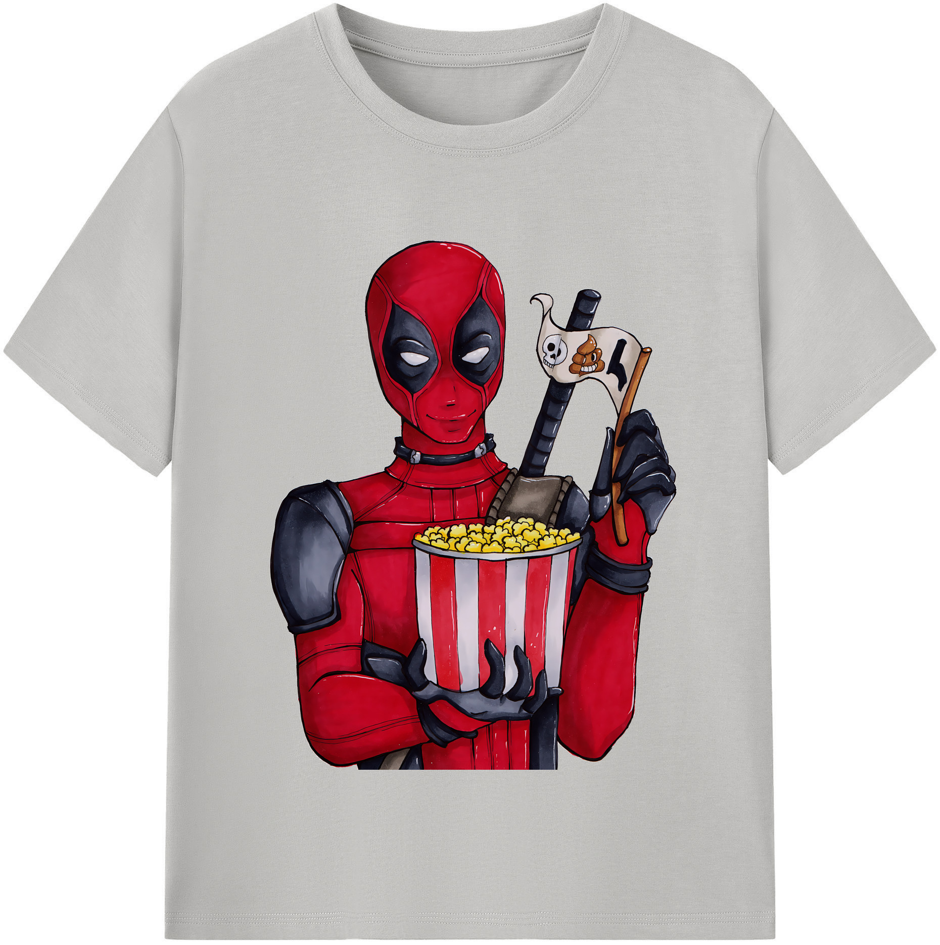（画像用） Deadpool デッドプール レディースカジュアルプリントTシャツ（綿100％）