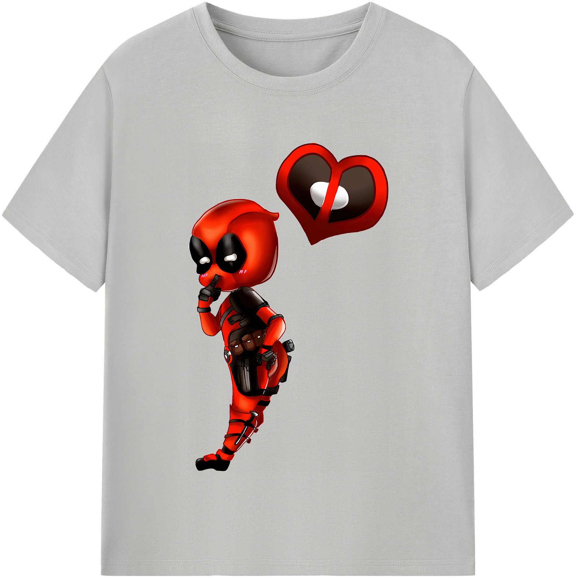 （画像用） Deadpool デッドプール レディースカジュアルプリントTシャツ（綿100％）