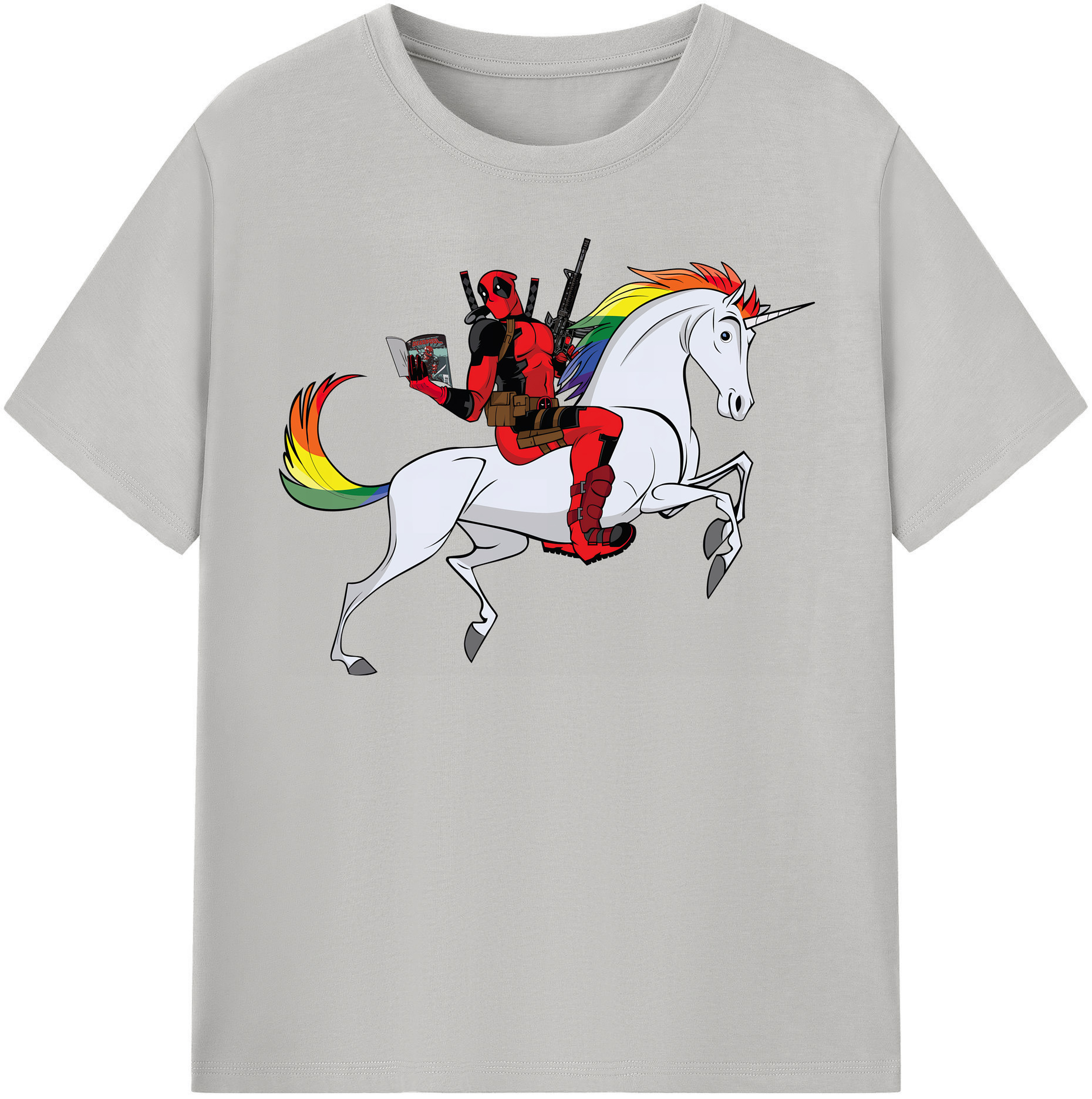 （画像用） Deadpool デッドプール レディースカジュアルプリントTシャツ（綿100％）