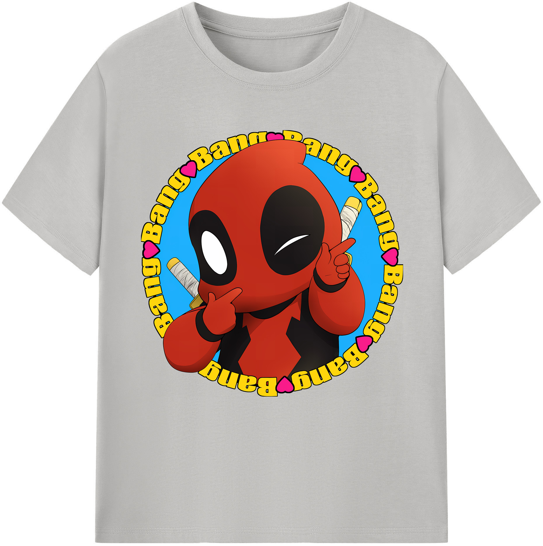 （画像用） Deadpool デッドプール レディースカジュアルプリントTシャツ（綿100％）