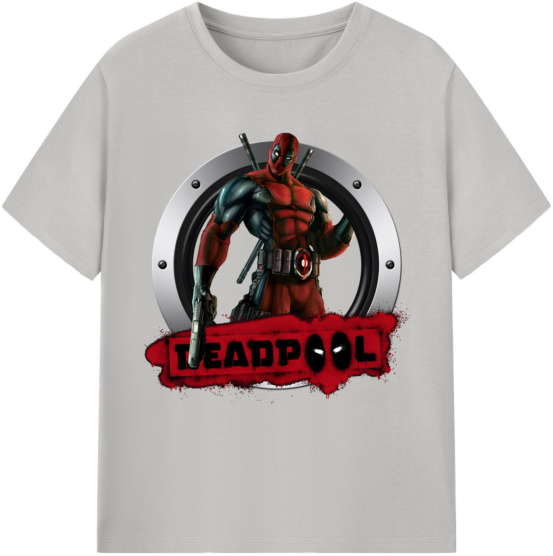 （画像用） Deadpool デッドプール レディースカジュアルプリントTシャツ（綿100％）