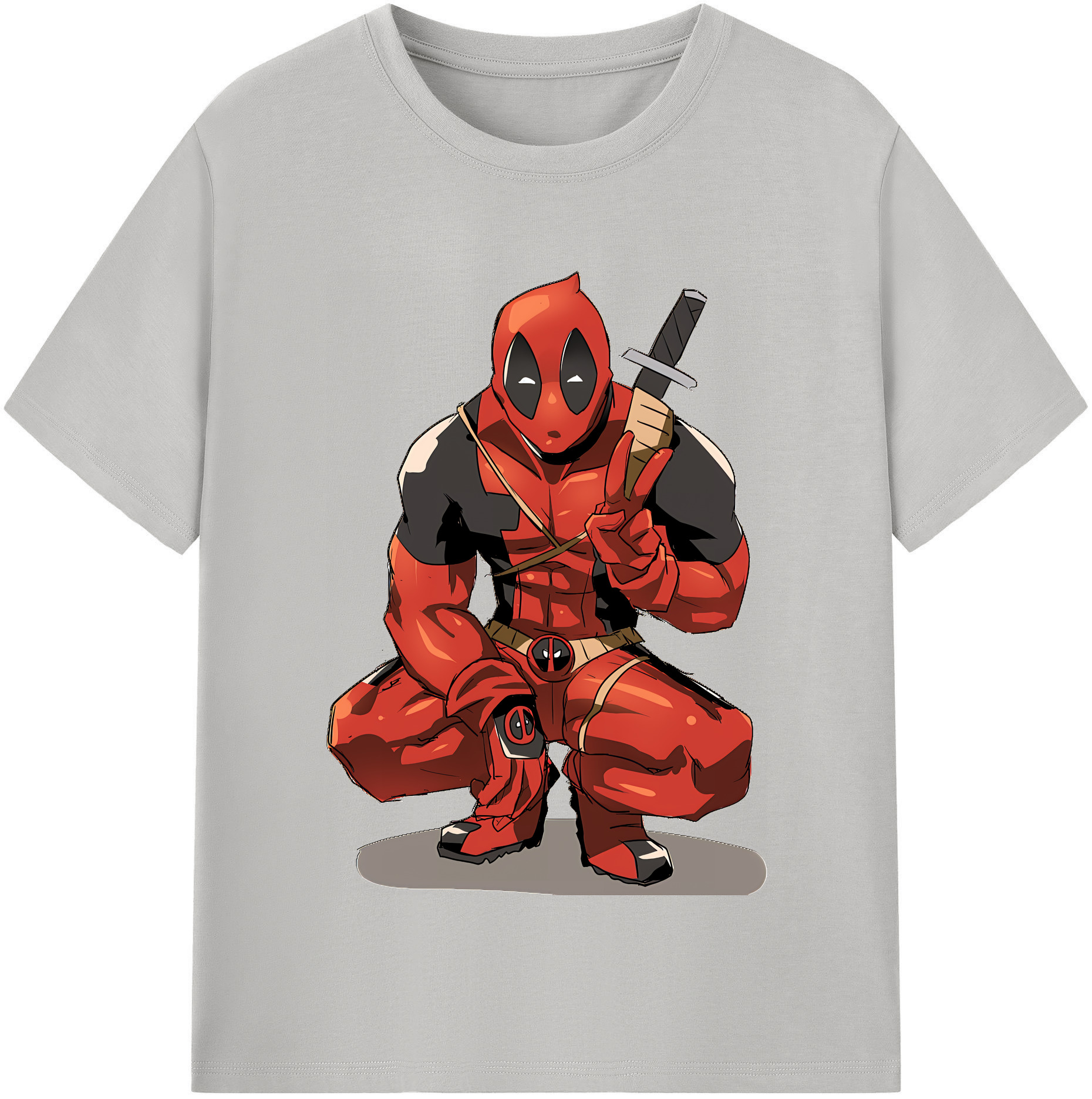 （画像用） Deadpool デッドプール レディースカジュアルプリントTシャツ（綿100％）