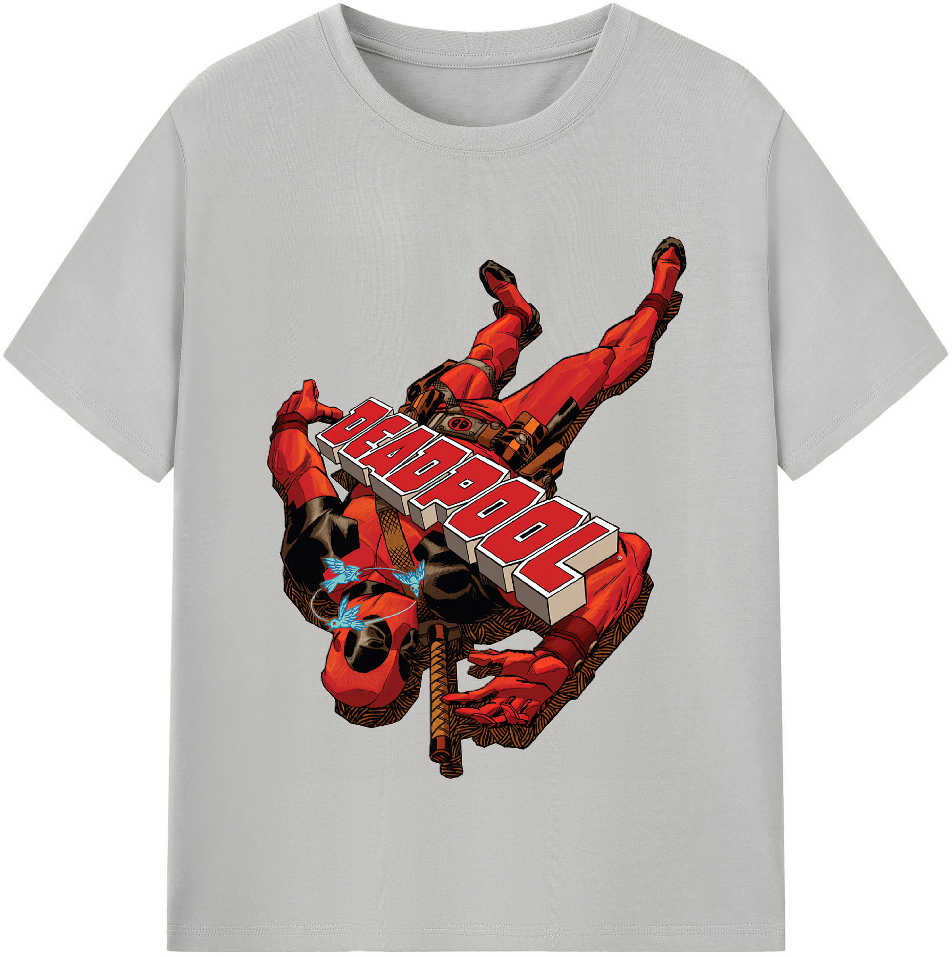 （画像用） Deadpool デッドプール レディースカジュアルプリントTシャツ（綿100％）