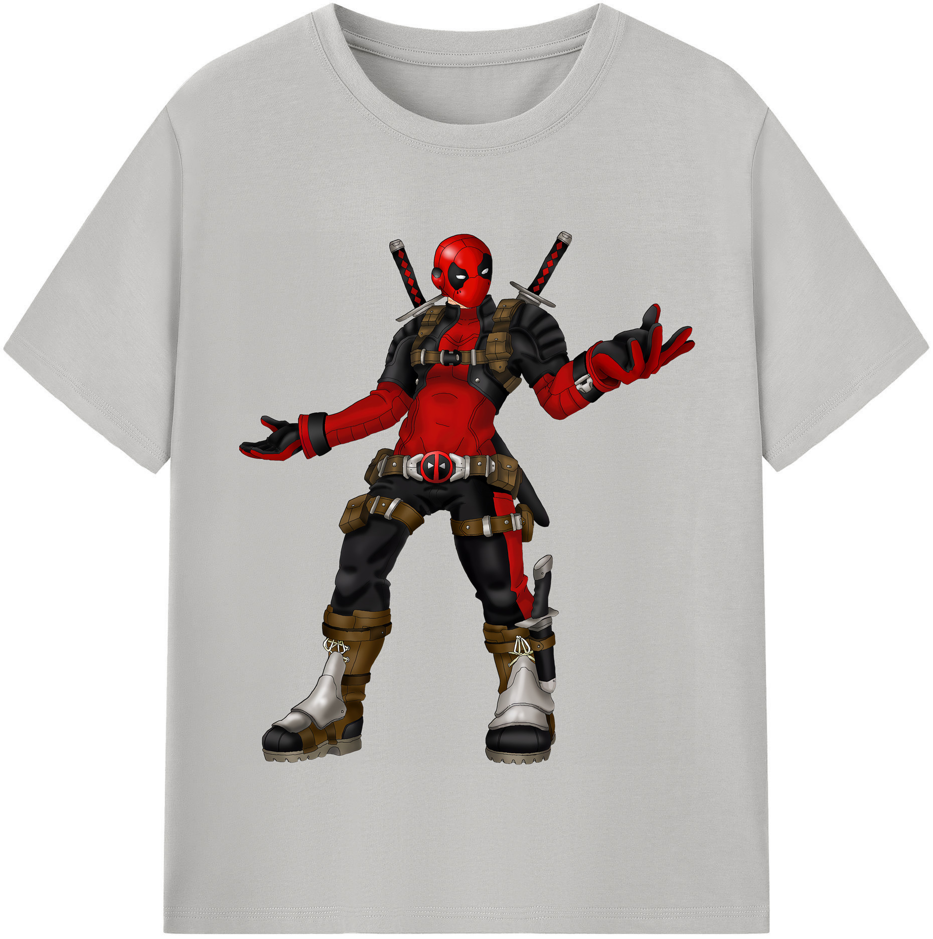 （画像用） Deadpool デッドプール レディースカジュアルプリントTシャツ（綿100％）