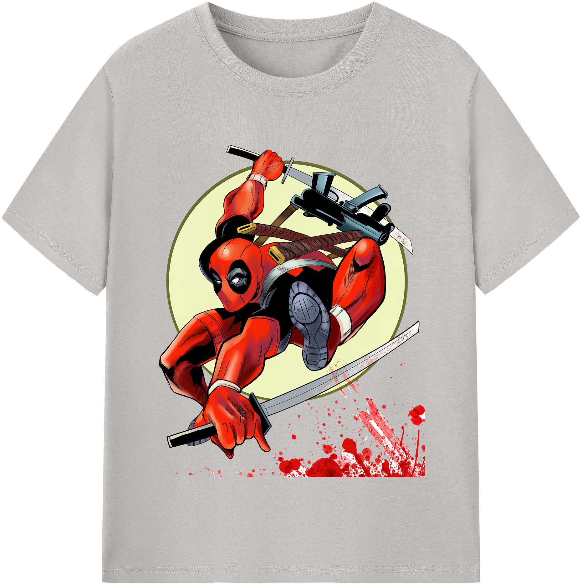 （画像用） Deadpool デッドプール レディースカジュアルプリントTシャツ（綿100％）