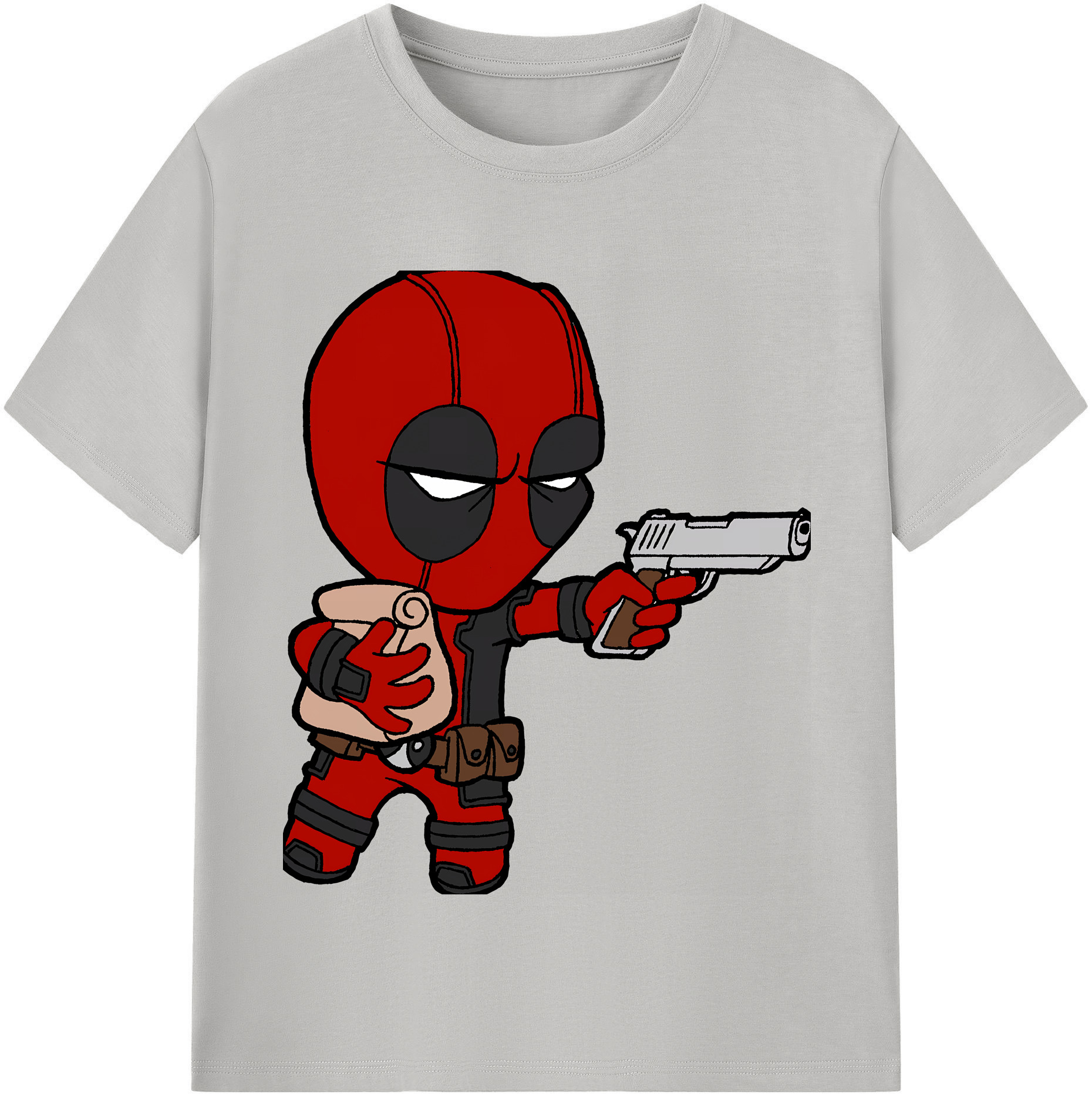 （画像用） Deadpool デッドプール レディースカジュアルプリントTシャツ（綿100％）