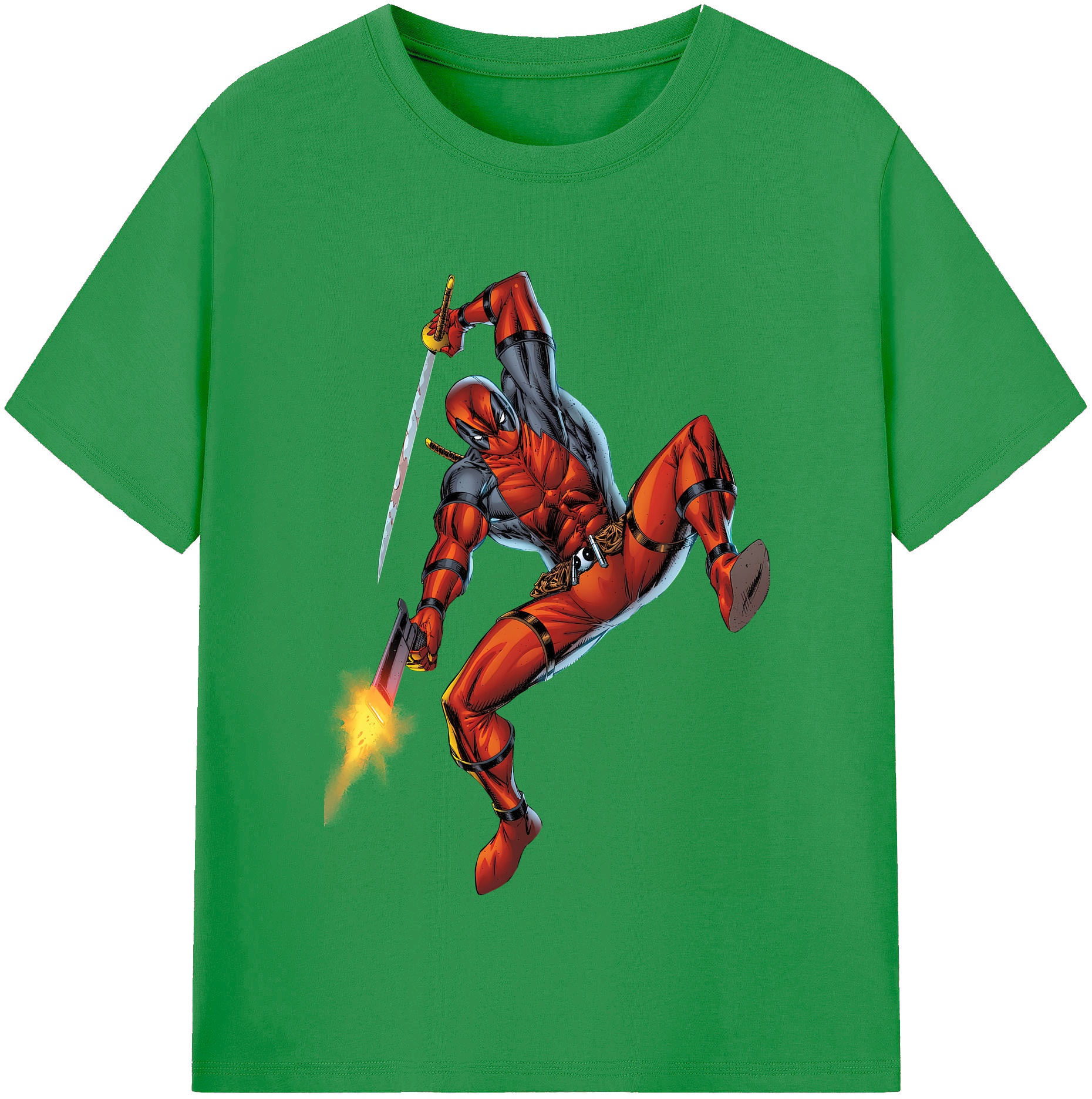 （画像用） Deadpool デッドプール レディースカジュアルプリントTシャツ（綿100％）