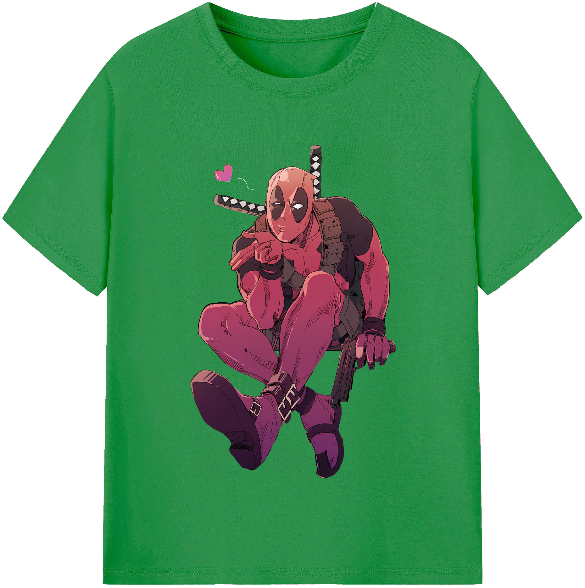 （画像用） Deadpool デッドプール レディースカジュアルプリントTシャツ（綿100％）