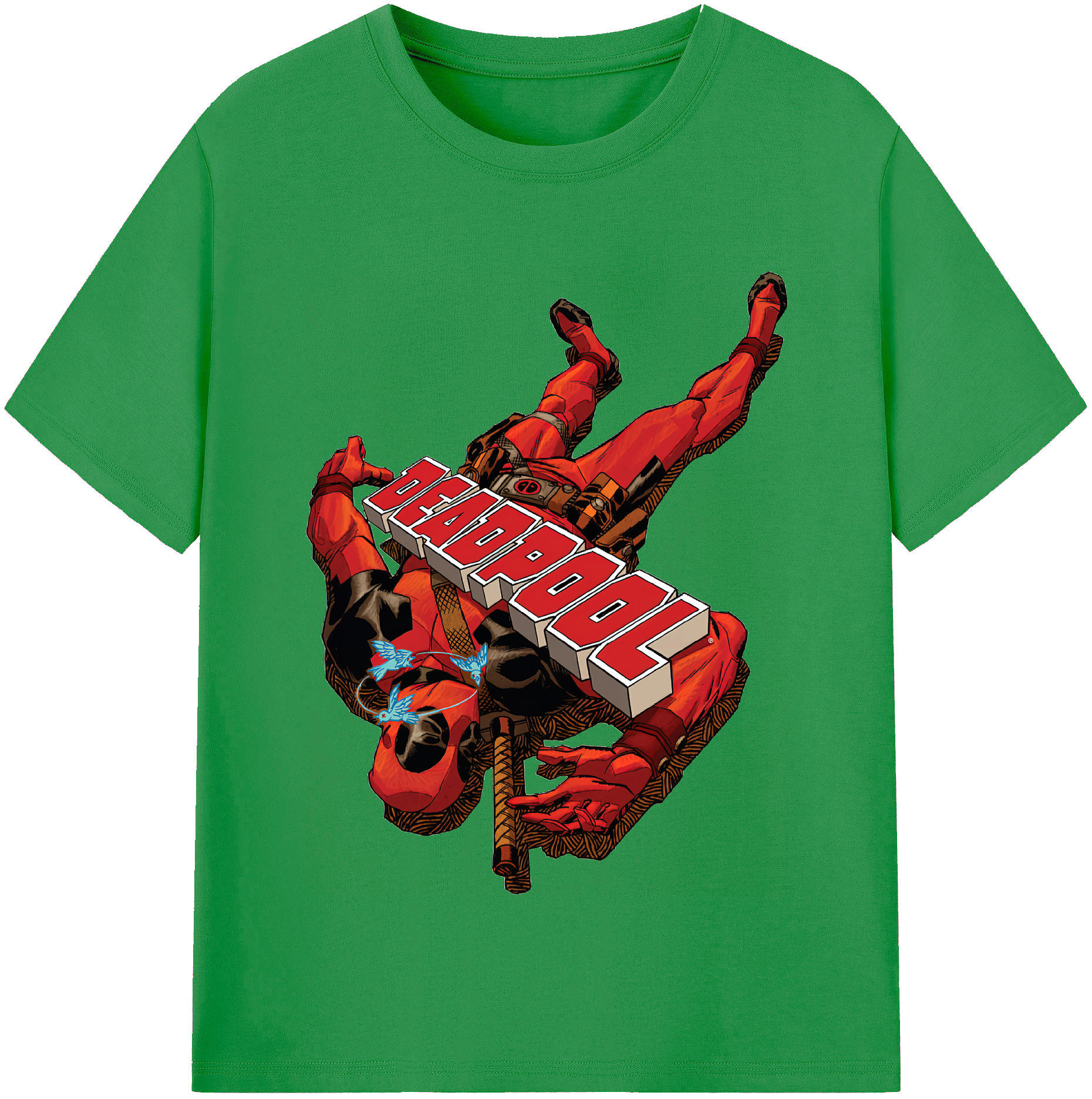 （画像用） Deadpool デッドプール レディースカジュアルプリントTシャツ（綿100％）
