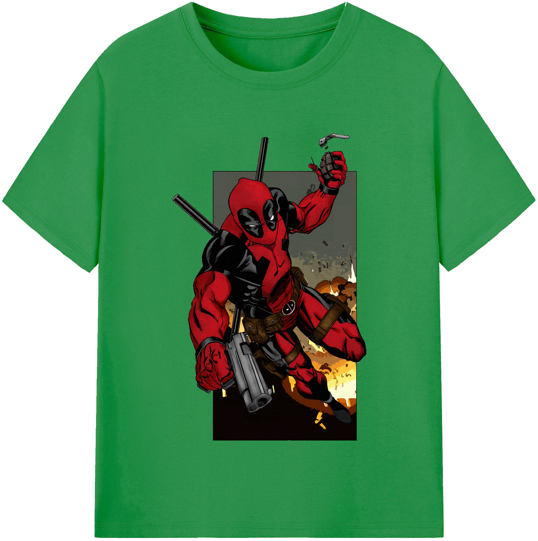 （画像用） Deadpool デッドプール レディースカジュアルプリントTシャツ（綿100％）