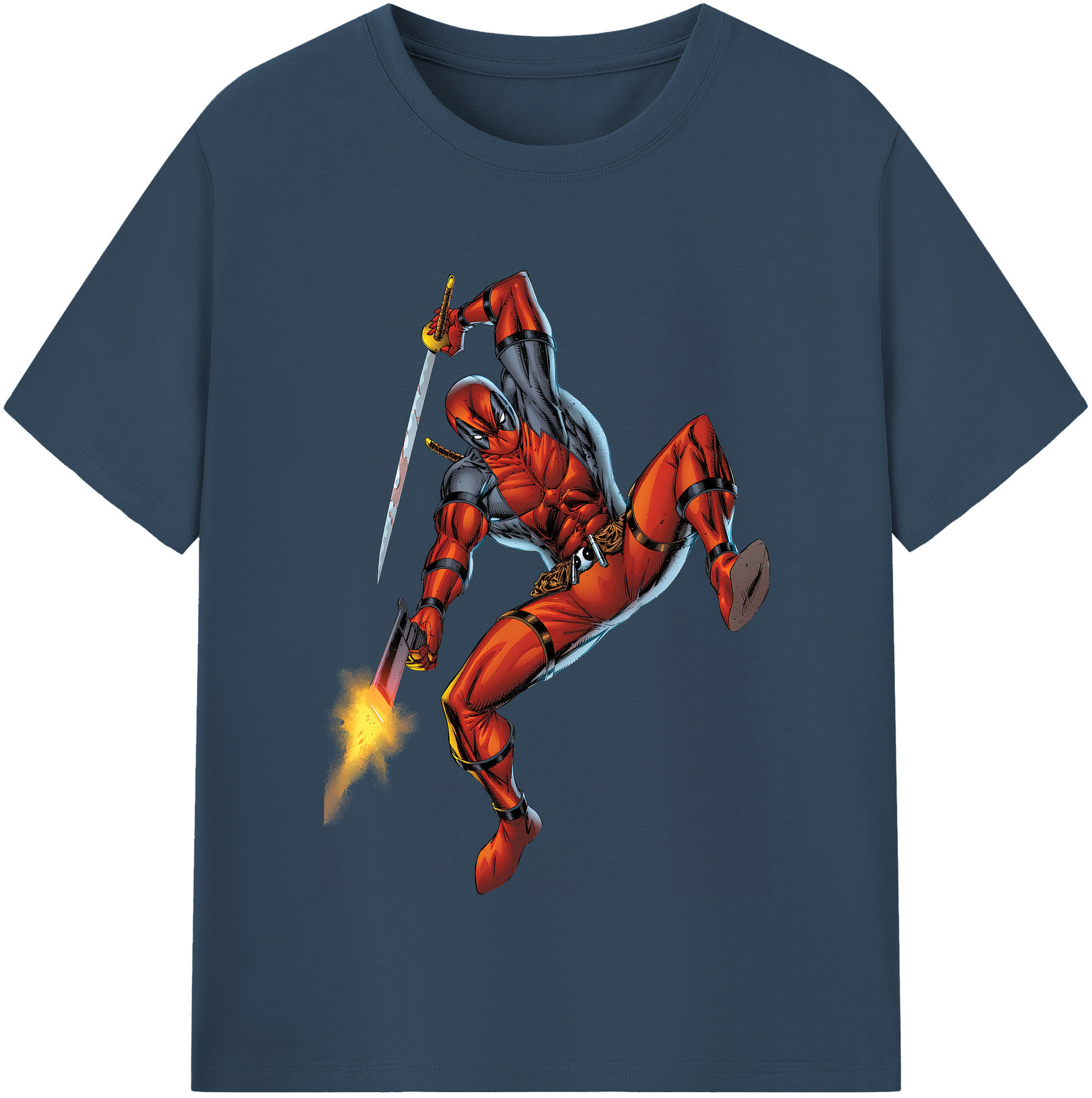 （画像用） Deadpool デッドプール レディースカジュアルプリントTシャツ（綿100％）