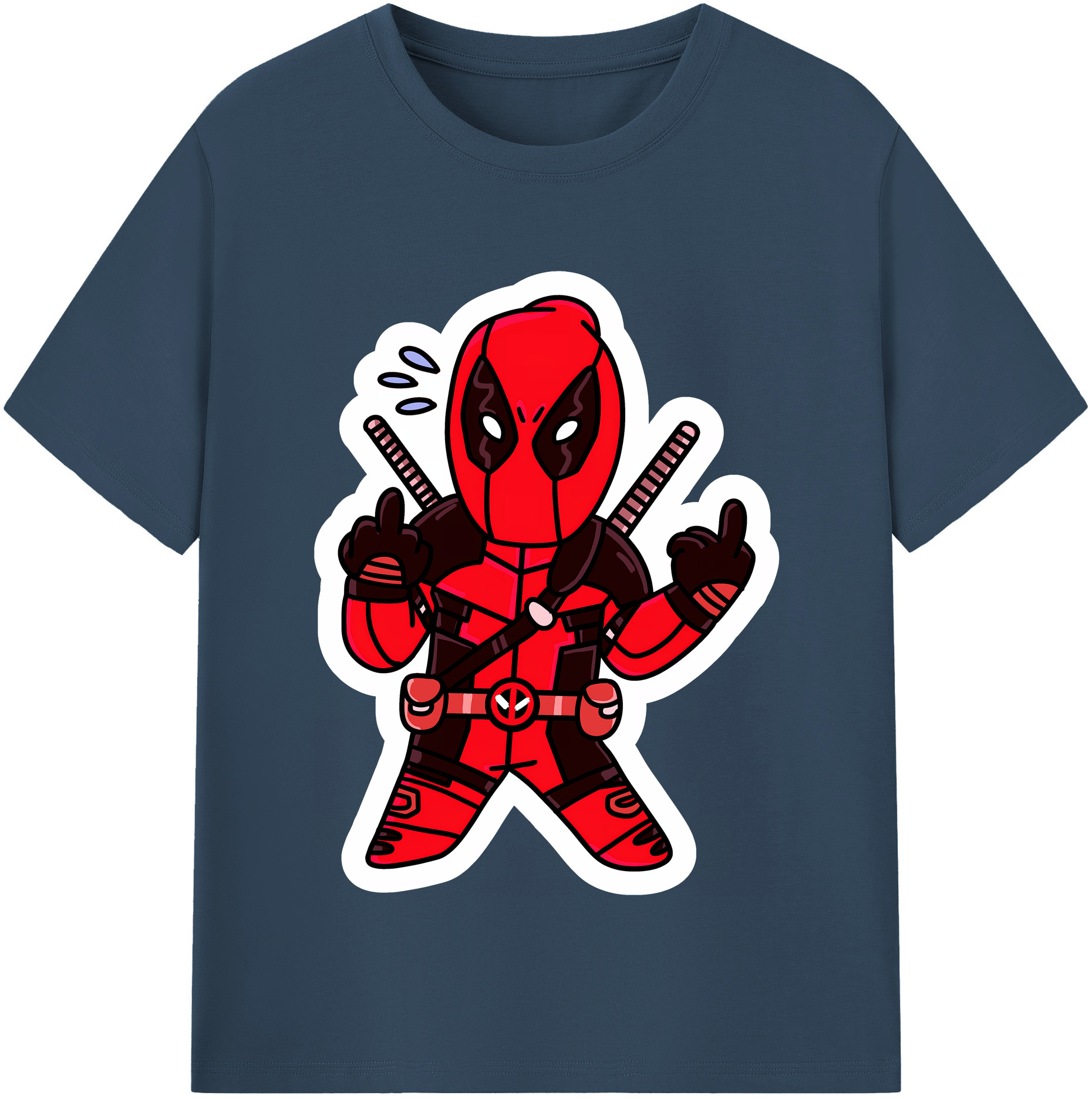 （画像用） Deadpool デッドプール レディースカジュアルプリントTシャツ（綿100％）