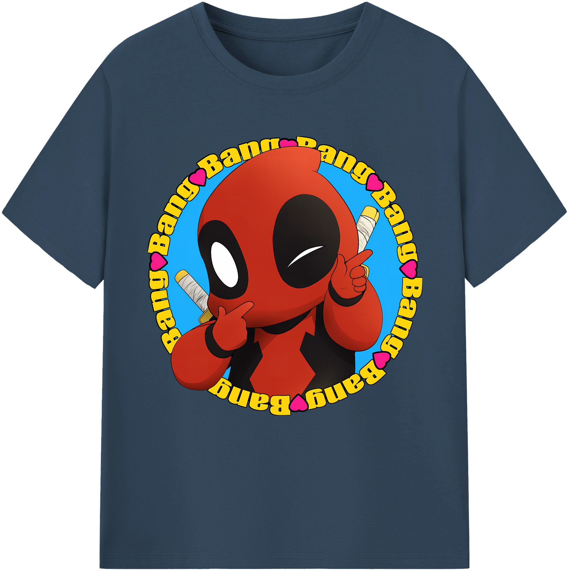 （画像用） Deadpool デッドプール レディースカジュアルプリントTシャツ（綿100％）