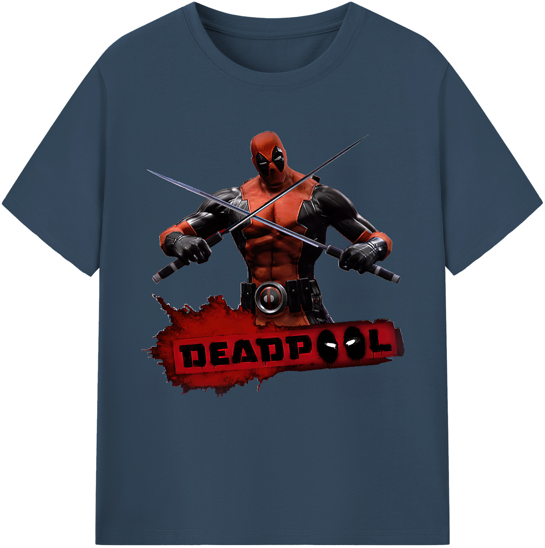 （画像用） Deadpool デッドプール レディースカジュアルプリントTシャツ（綿100％）