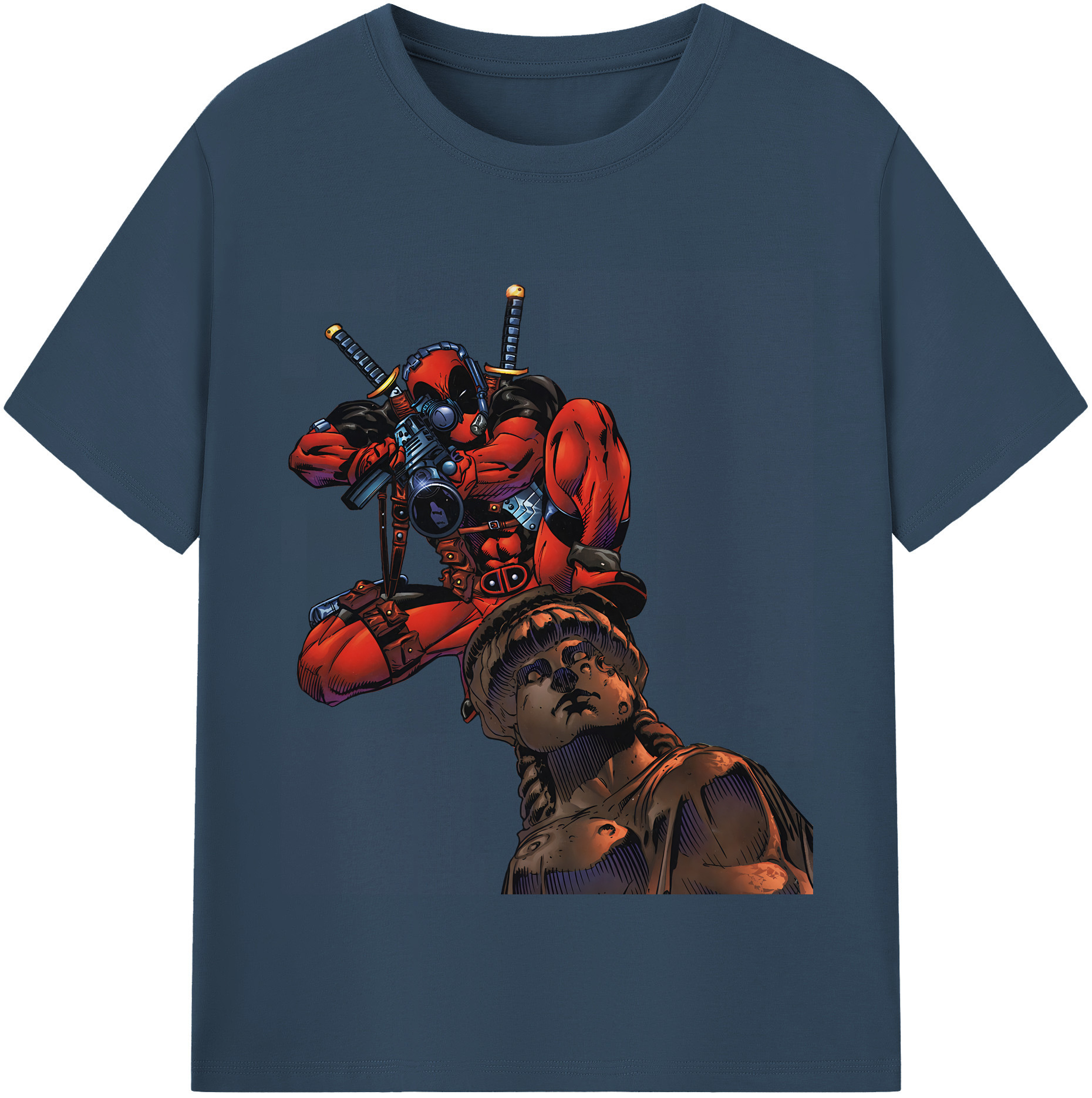 （画像用） Deadpool デッドプール レディースカジュアルプリントTシャツ（綿100％）