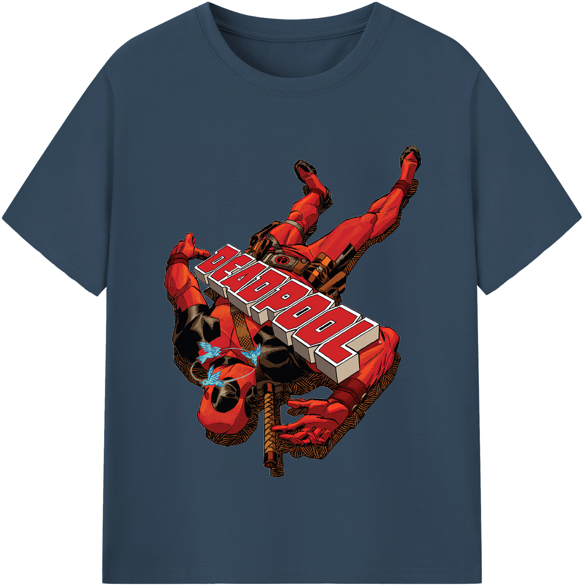 （画像用） Deadpool デッドプール レディースカジュアルプリントTシャツ（綿100％）