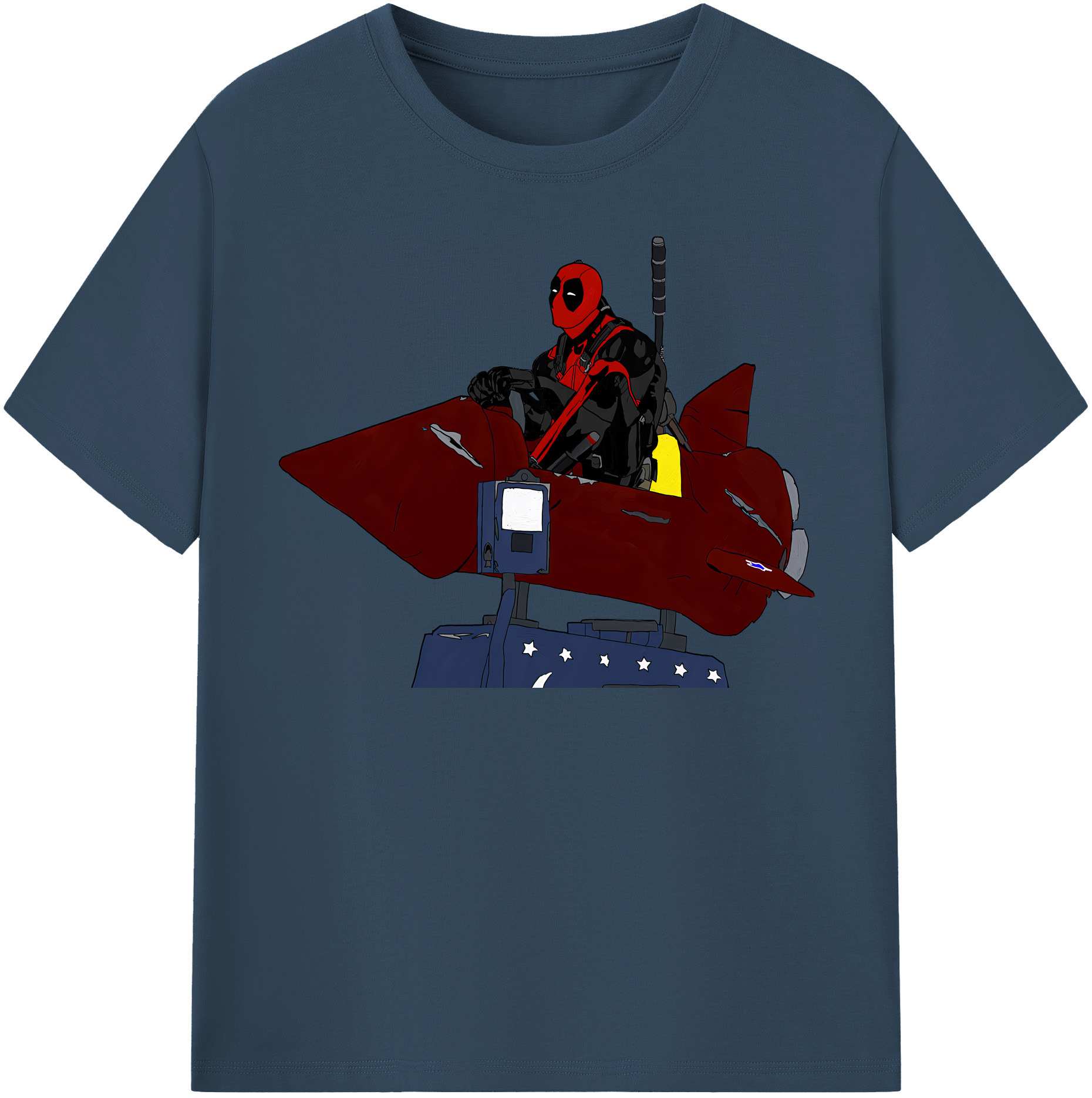 （画像用） Deadpool デッドプール レディースカジュアルプリントTシャツ（綿100％）