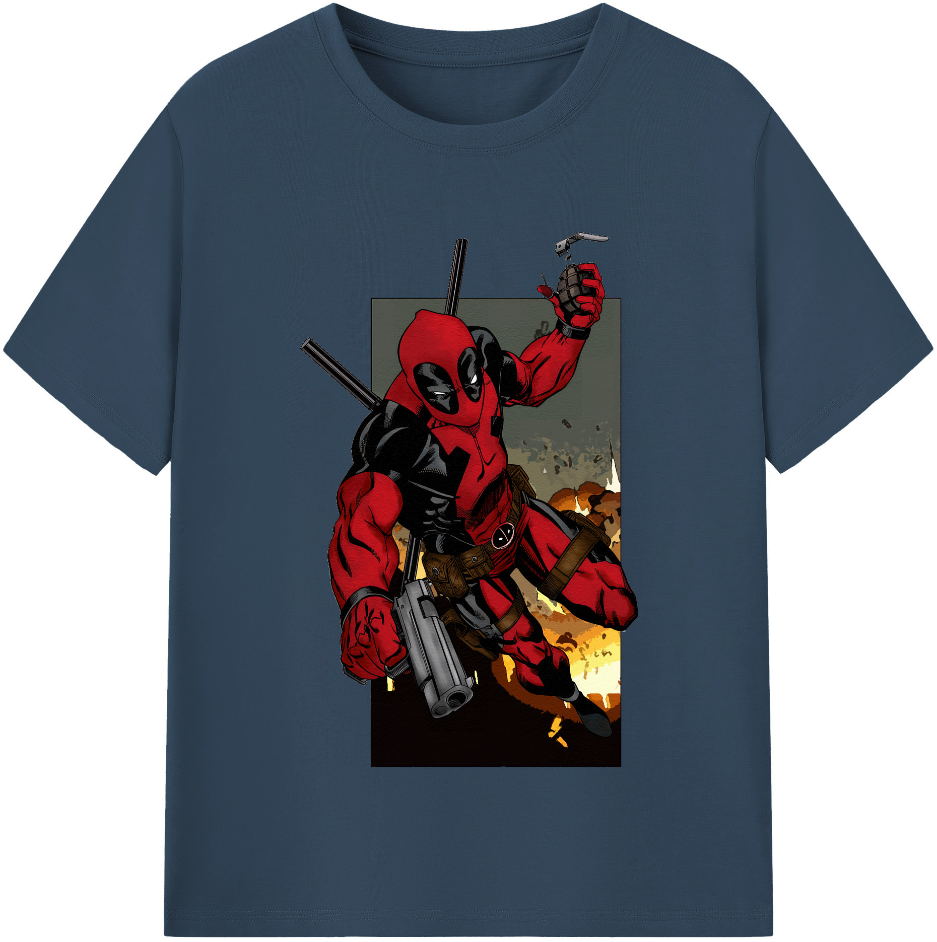 （画像用） Deadpool デッドプール レディースカジュアルプリントTシャツ（綿100％）