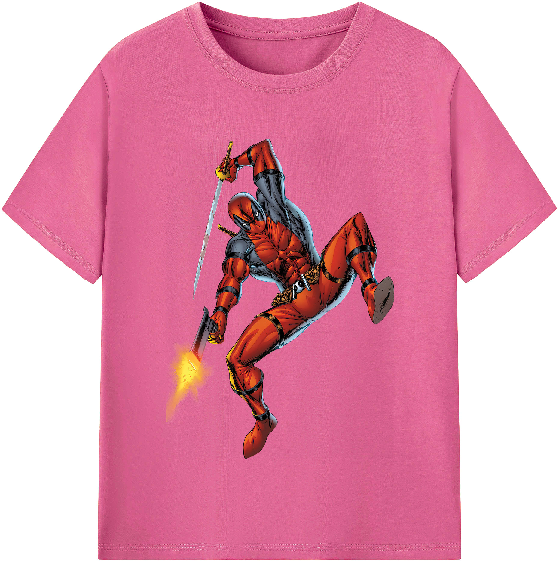 （画像用） Deadpool デッドプール レディースカジュアルプリントTシャツ（綿100％）