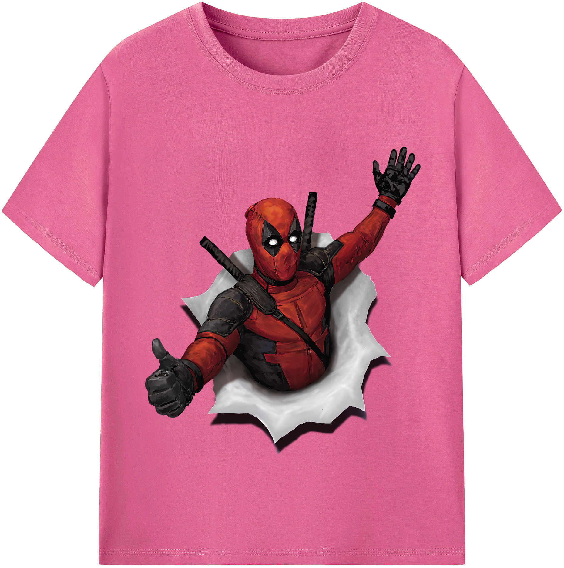 （画像用） Deadpool デッドプール レディースカジュアルプリントTシャツ（綿100％）
