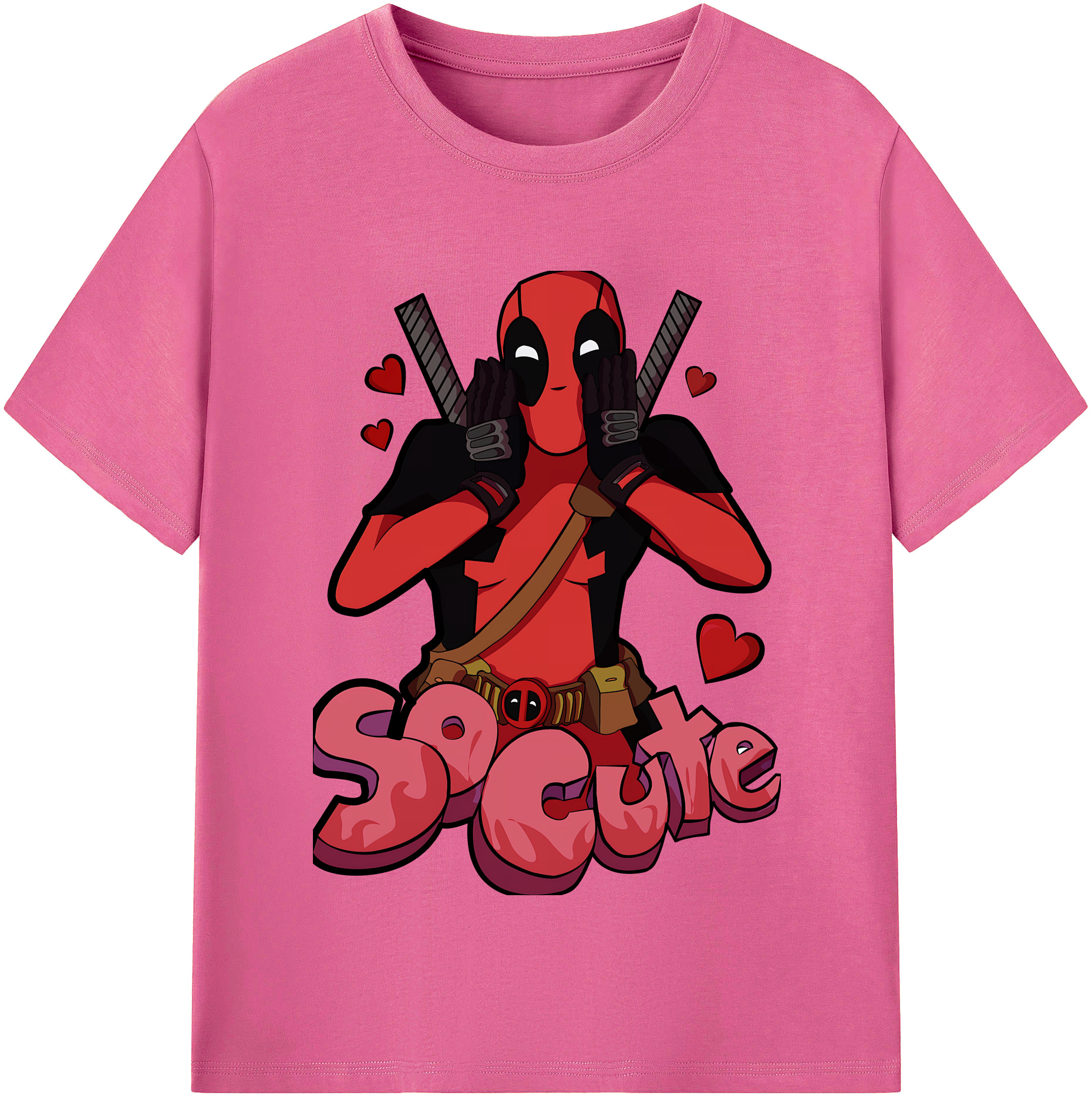 （画像用） Deadpool デッドプール レディースカジュアルプリントTシャツ（綿100％）