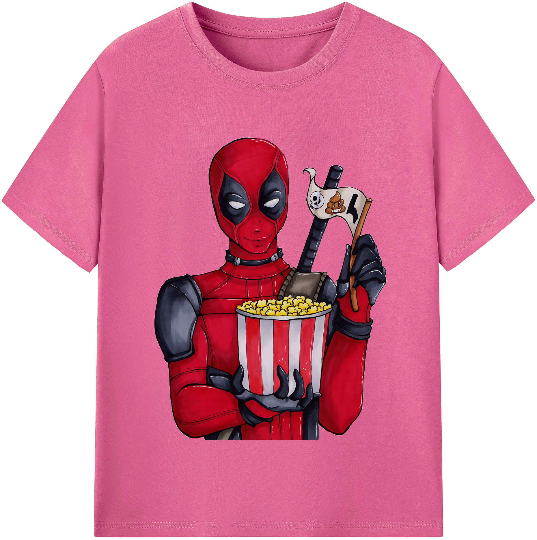 （画像用） Deadpool デッドプール レディースカジュアルプリントTシャツ（綿100％）