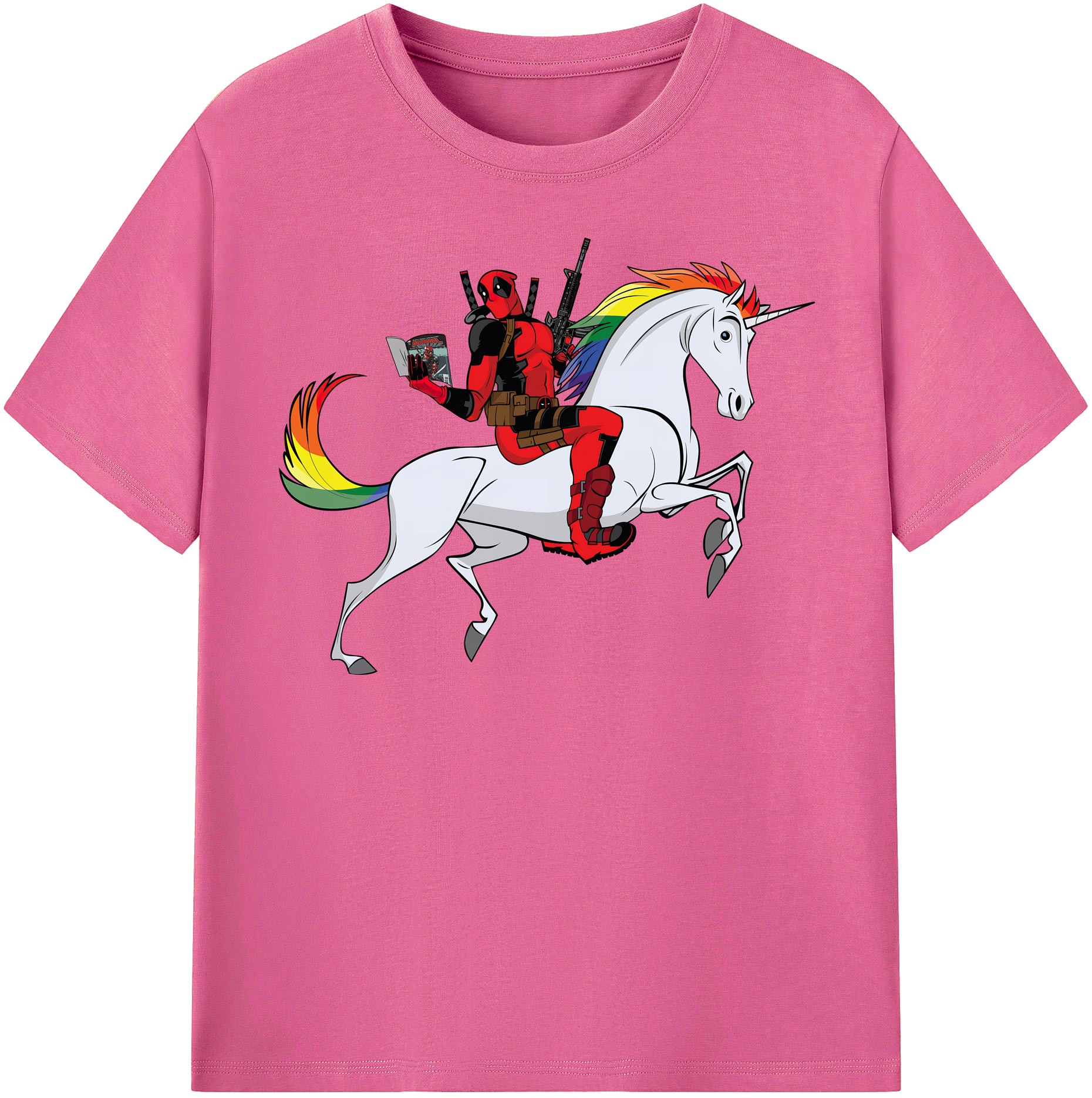 （画像用） Deadpool デッドプール レディースカジュアルプリントTシャツ（綿100％）