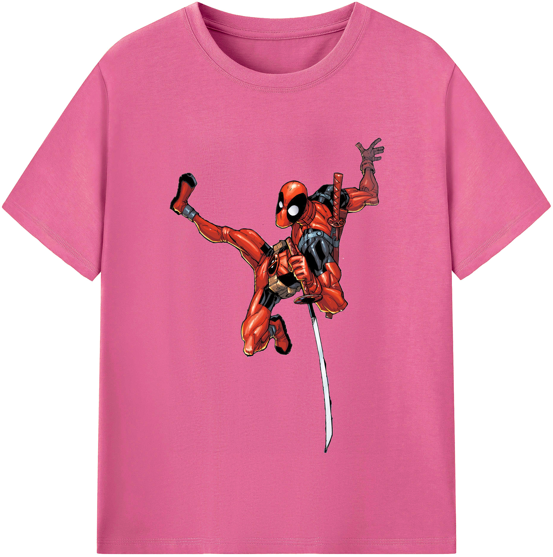 （画像用） Deadpool デッドプール レディースカジュアルプリントTシャツ（綿100％）