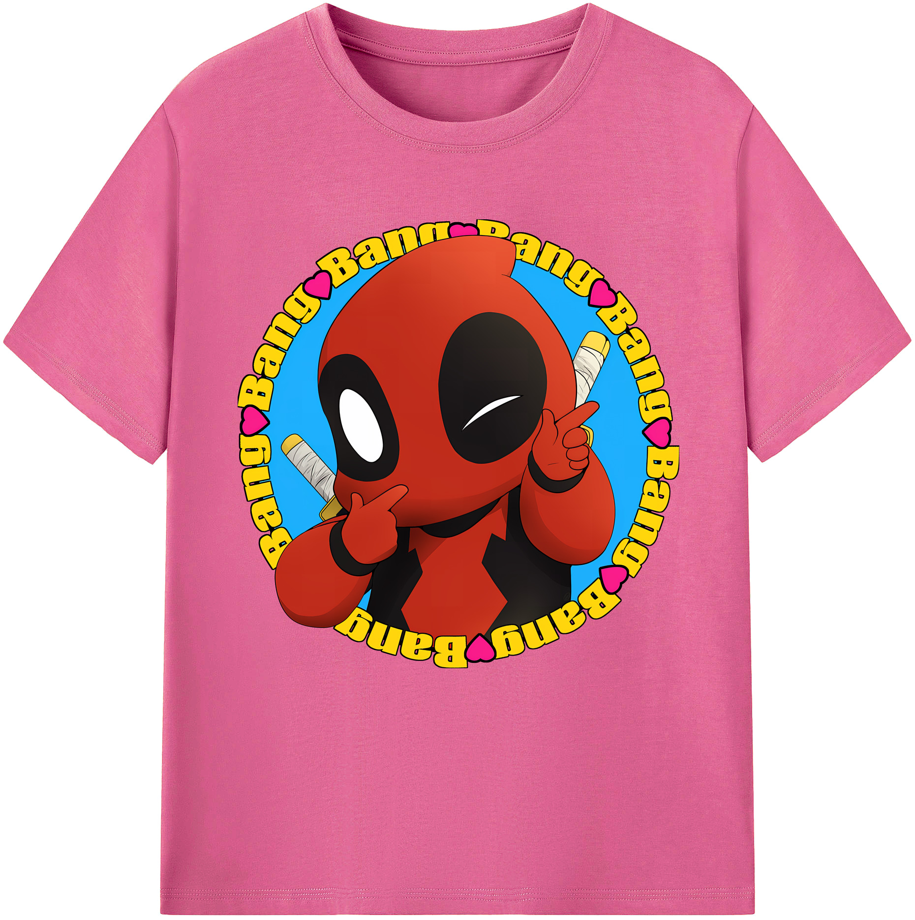 （画像用） Deadpool デッドプール レディースカジュアルプリントTシャツ（綿100％）