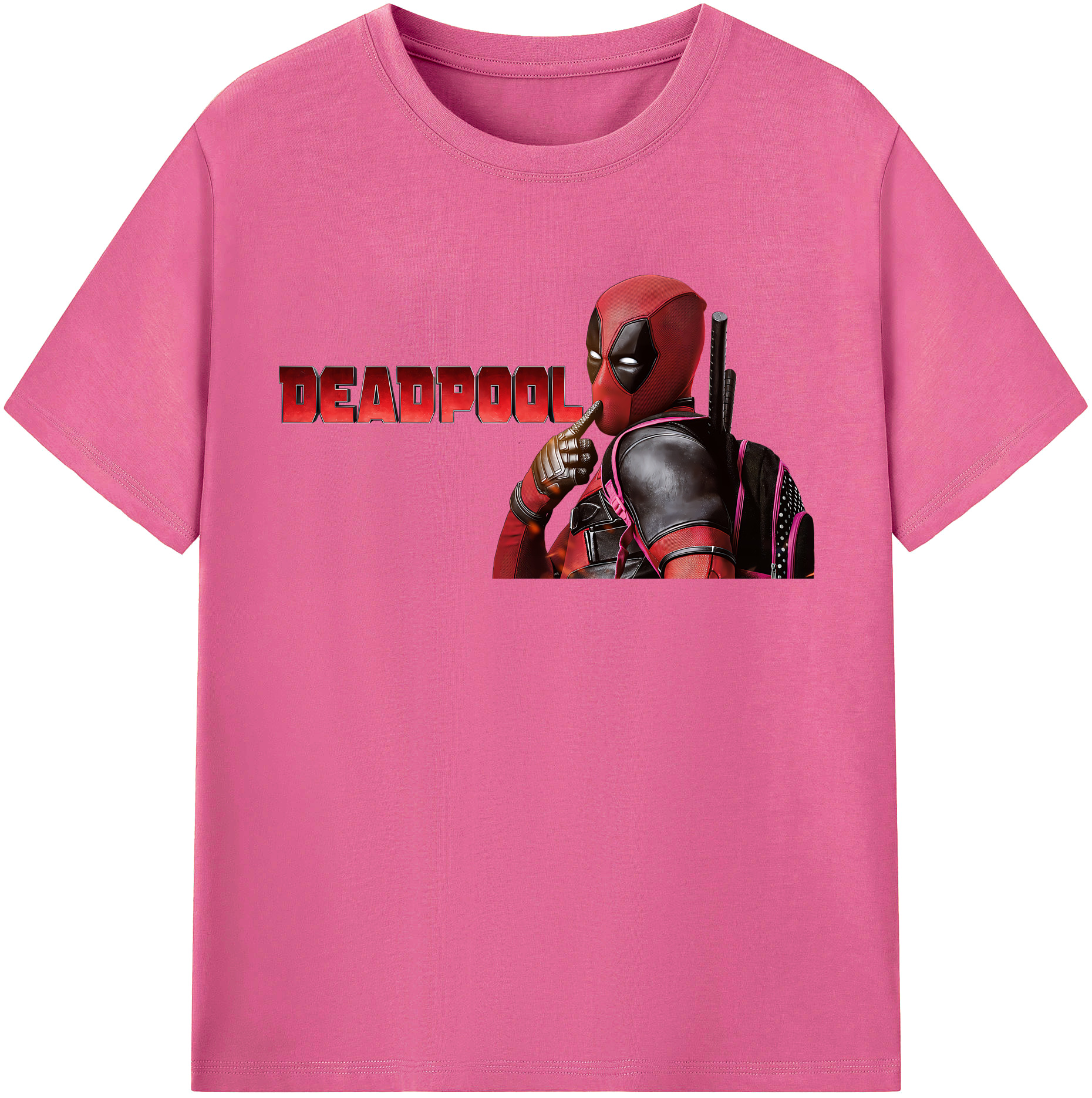 （画像用） Deadpool デッドプール レディースカジュアルプリントTシャツ（綿100％）
