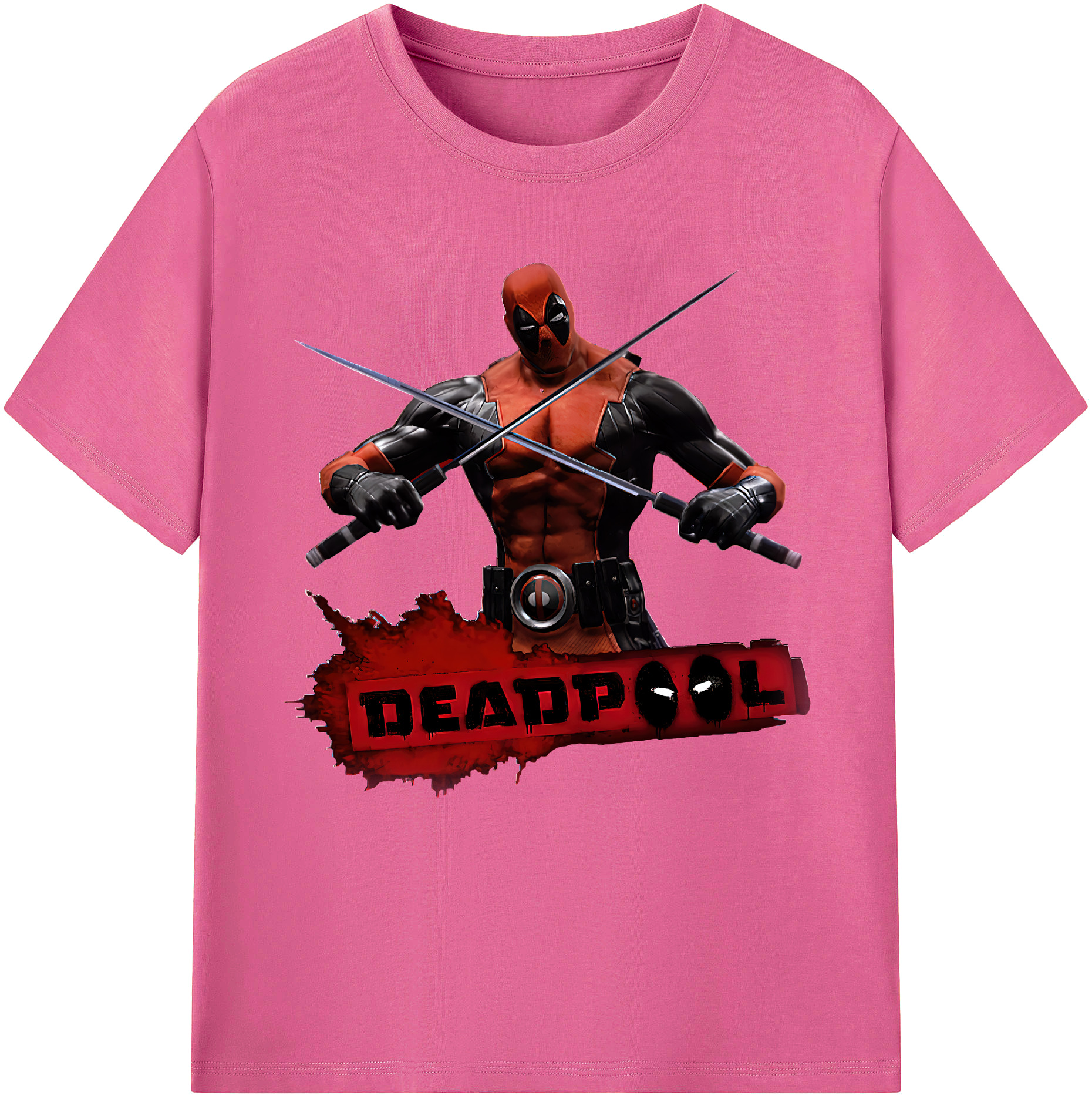 （画像用） Deadpool デッドプール レディースカジュアルプリントTシャツ（綿100％）