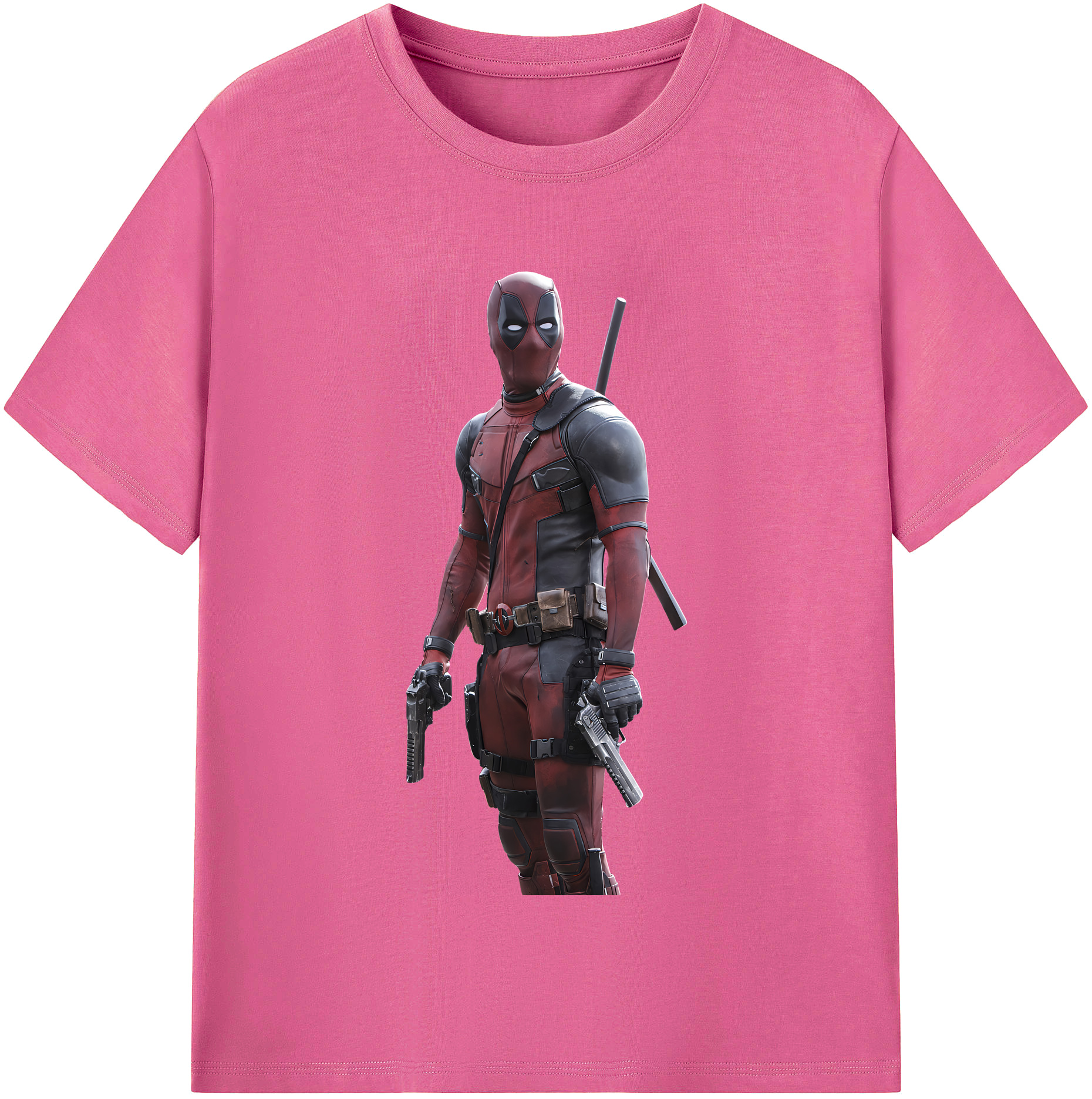 （画像用） Deadpool デッドプール レディースカジュアルプリントTシャツ（綿100％）