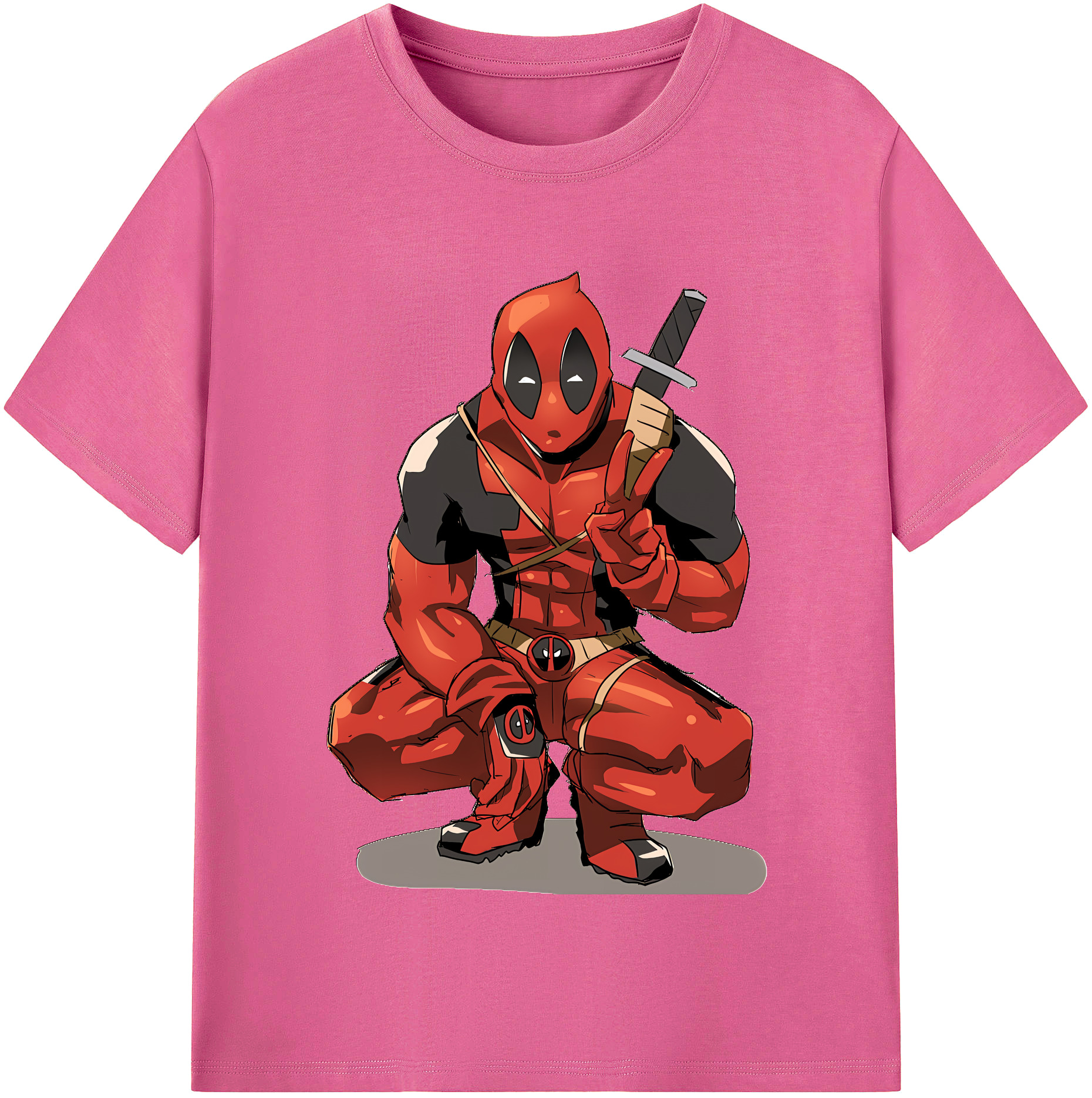（画像用） Deadpool デッドプール レディースカジュアルプリントTシャツ（綿100％）