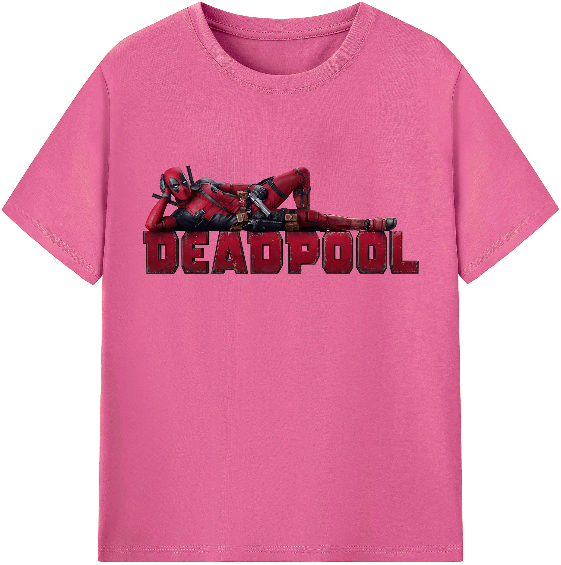 （画像用） Deadpool デッドプール レディースカジュアルプリントTシャツ（綿100％）