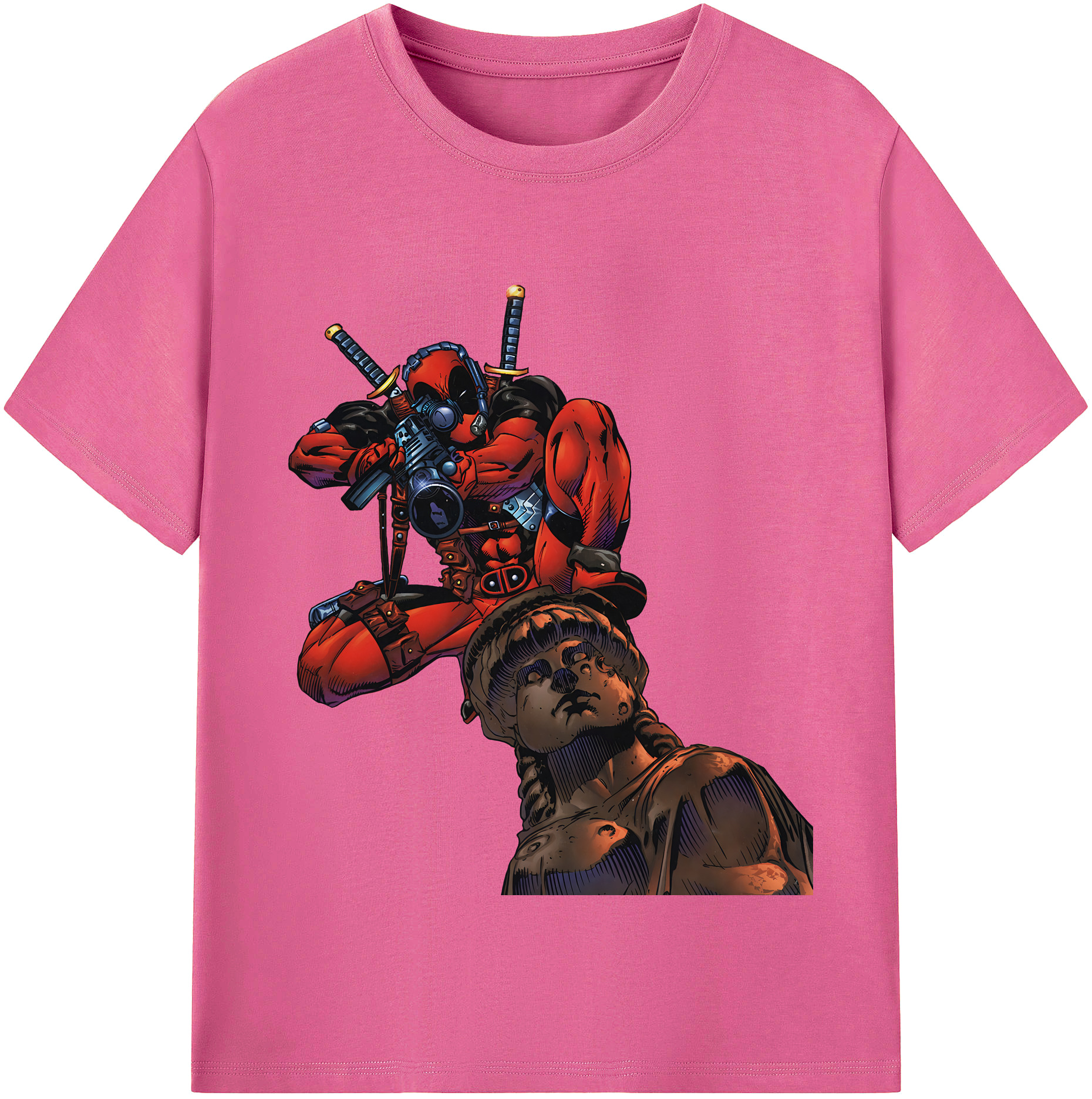 （画像用） Deadpool デッドプール レディースカジュアルプリントTシャツ（綿100％）