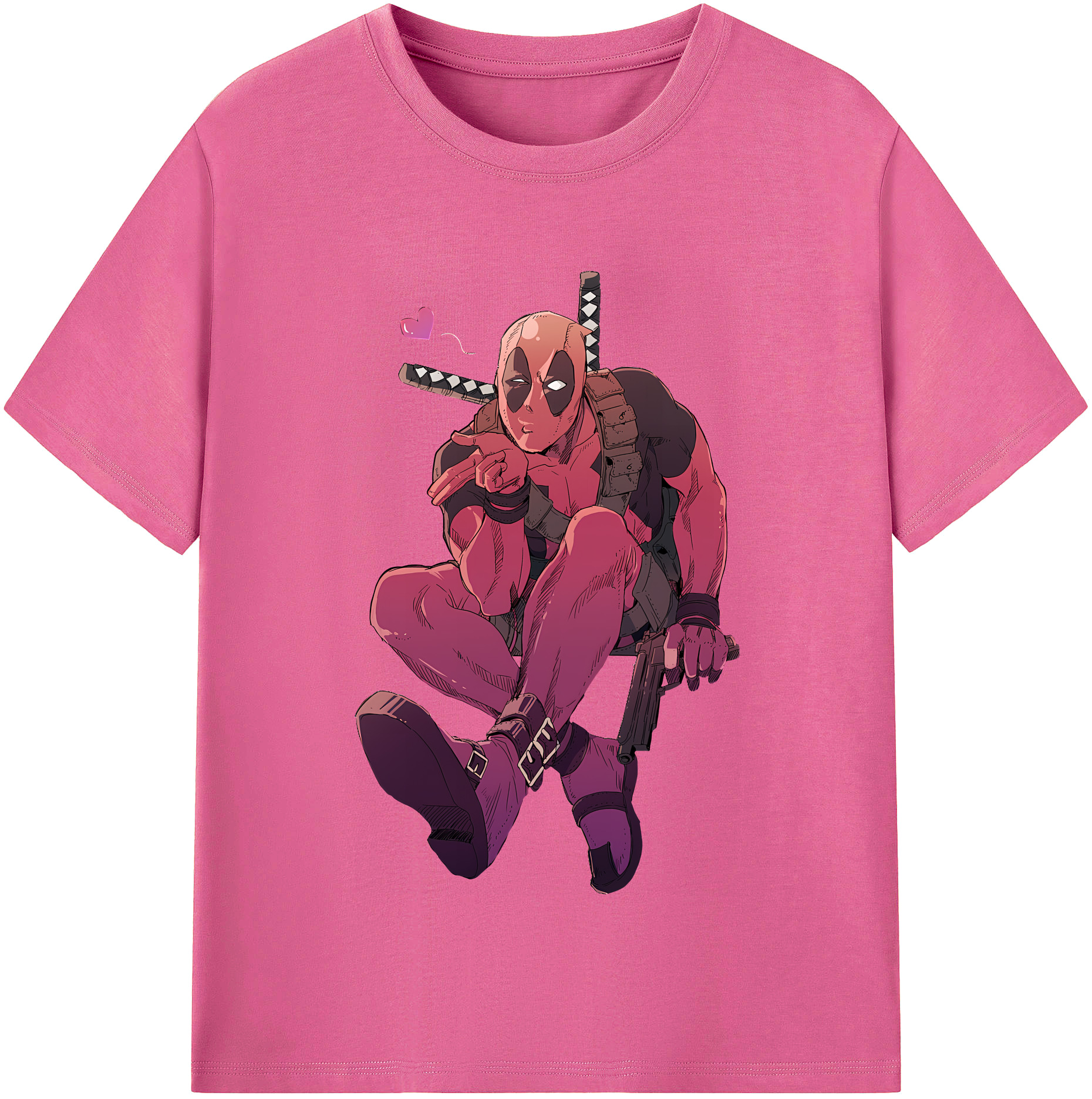（画像用） Deadpool デッドプール レディースカジュアルプリントTシャツ（綿100％）