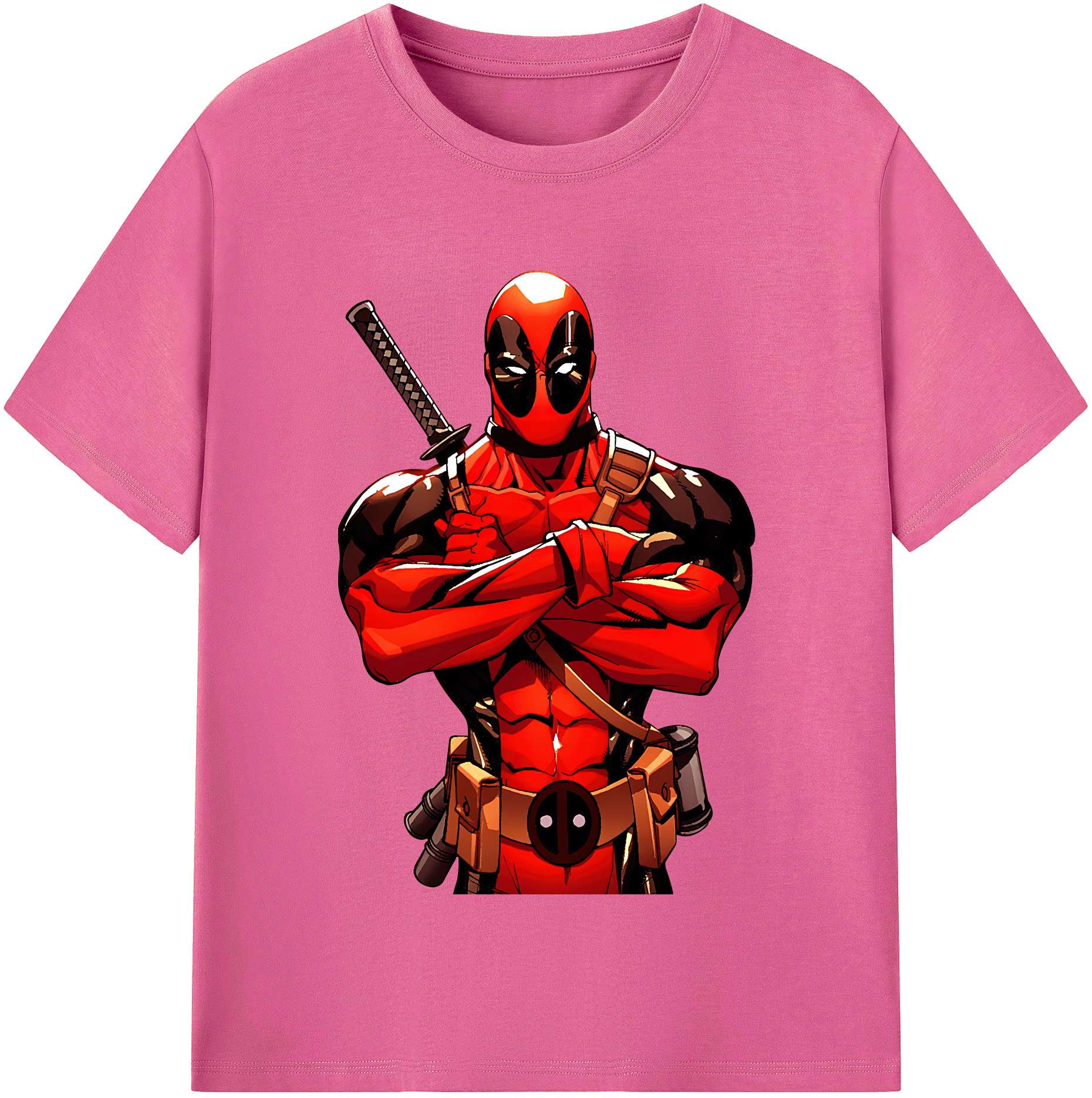 （画像用） Deadpool デッドプール レディースカジュアルプリントTシャツ（綿100％）
