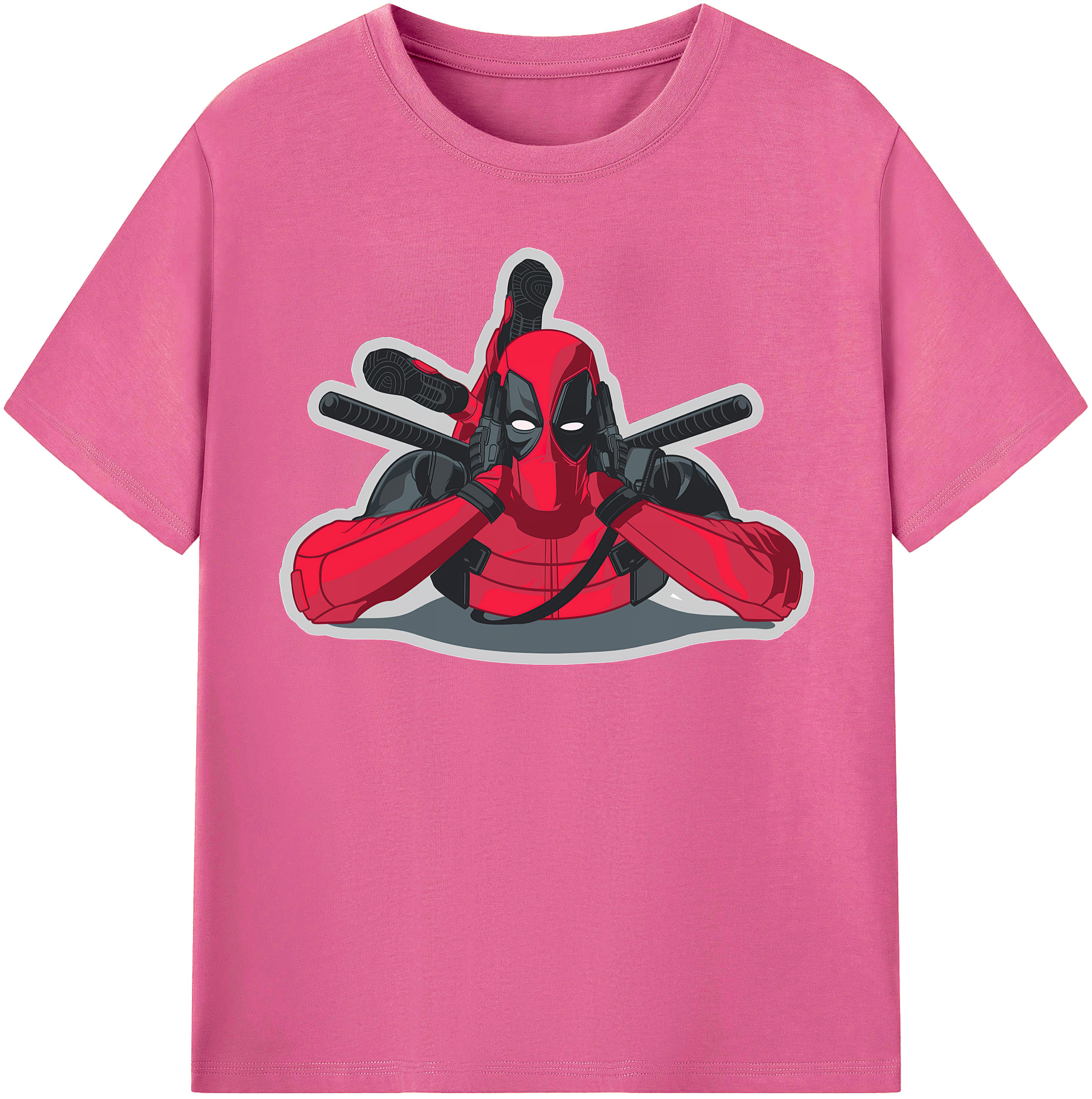 （画像用） Deadpool デッドプール レディースカジュアルプリントTシャツ（綿100％）