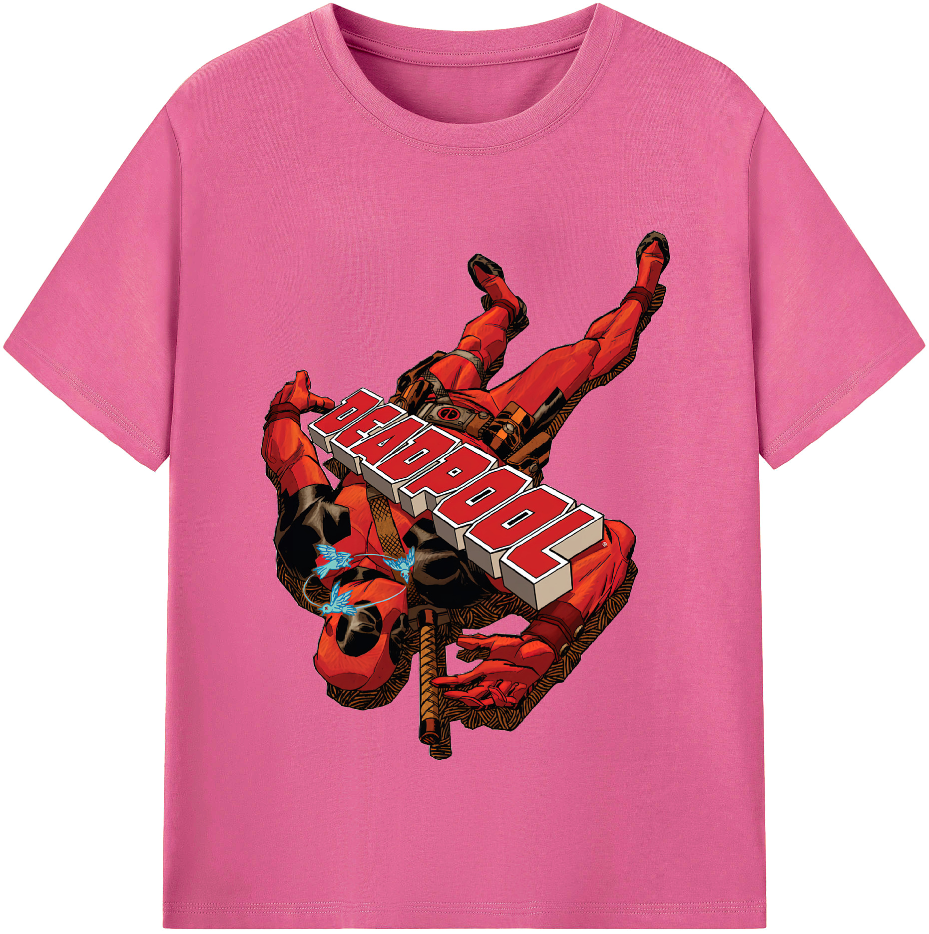 （画像用） Deadpool デッドプール レディースカジュアルプリントTシャツ（綿100％）