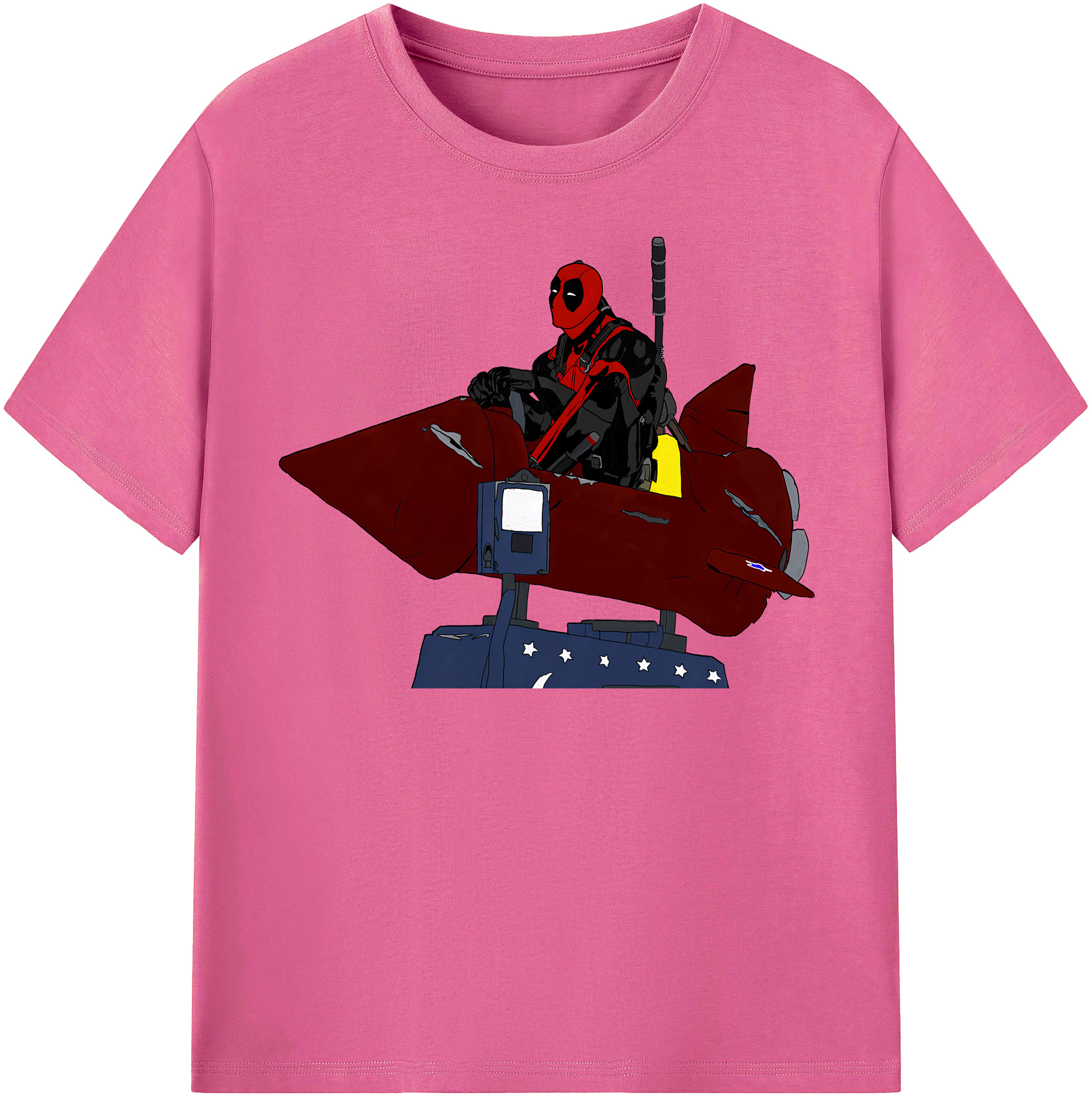 （画像用） Deadpool デッドプール レディースカジュアルプリントTシャツ（綿100％）