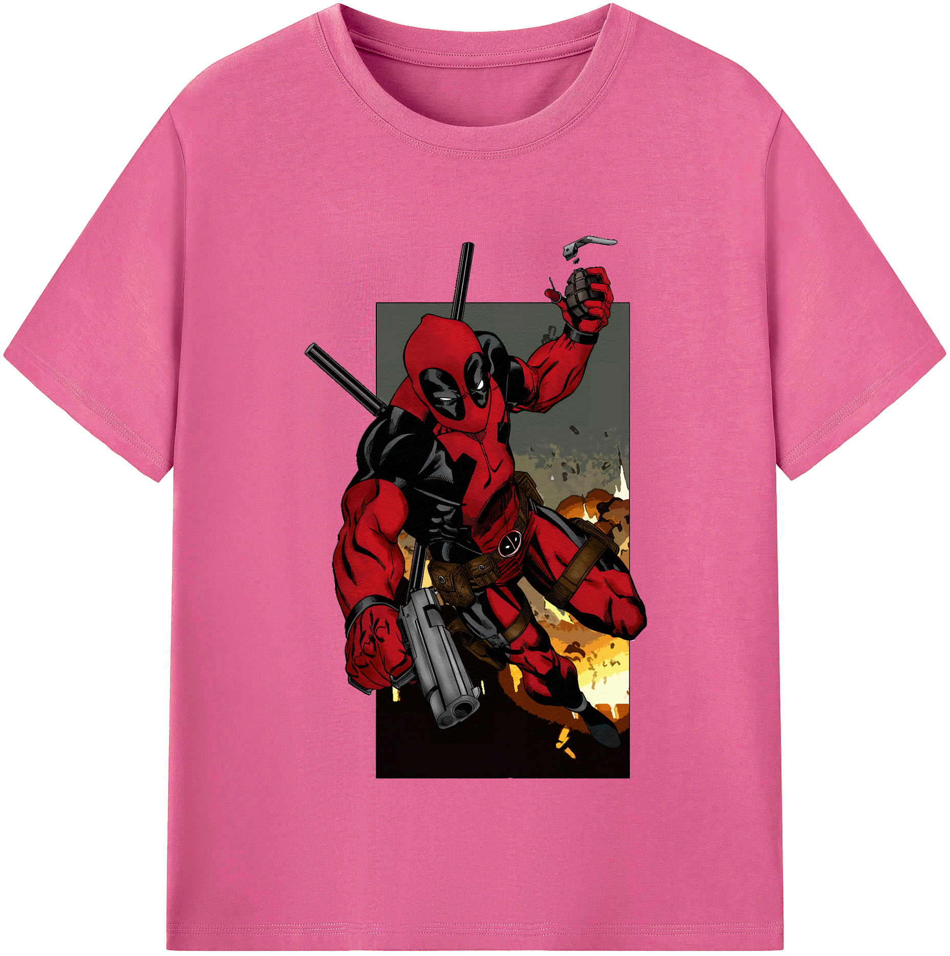 （画像用） Deadpool デッドプール レディースカジュアルプリントTシャツ（綿100％）