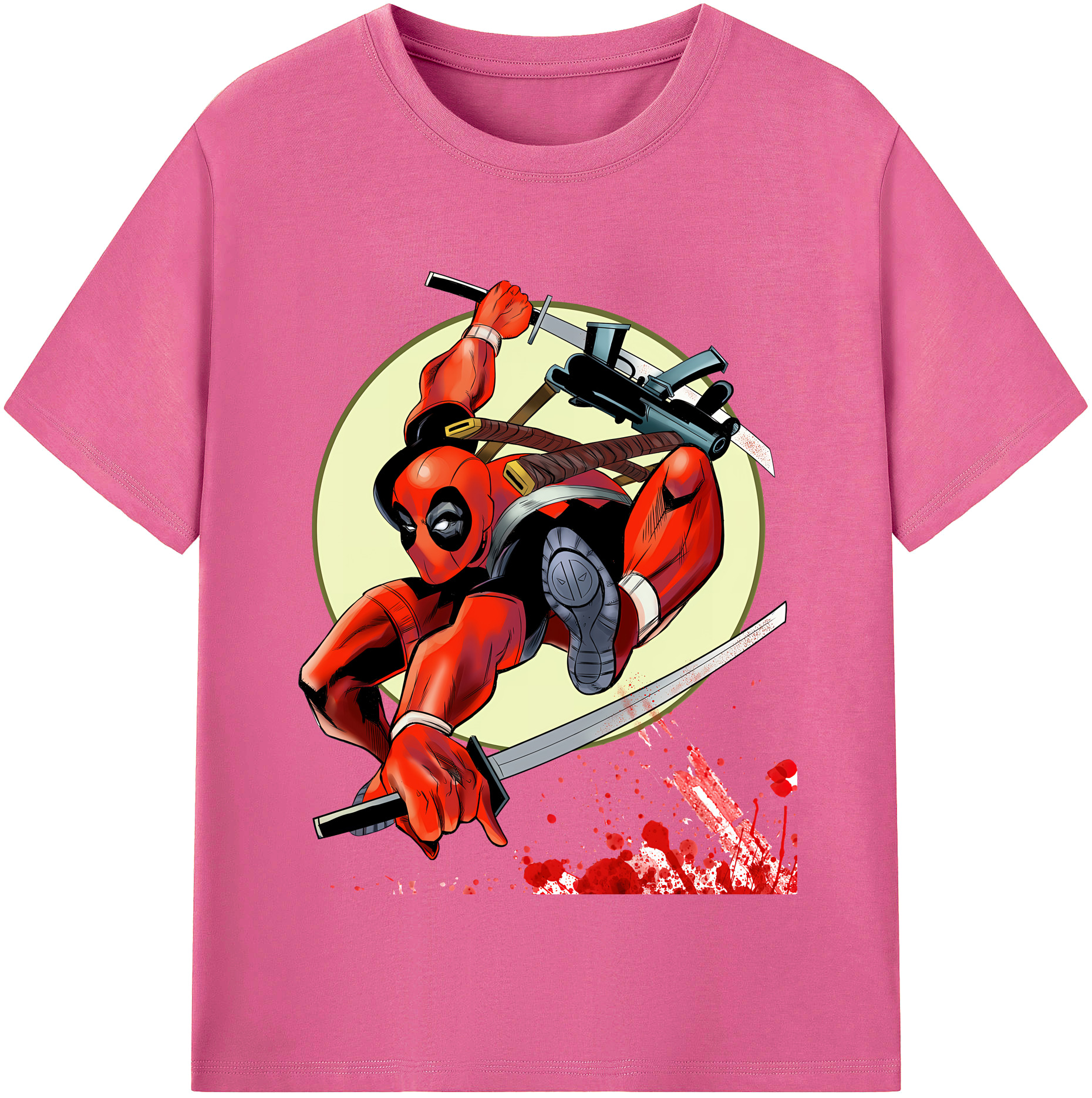 （画像用） Deadpool デッドプール レディースカジュアルプリントTシャツ（綿100％）