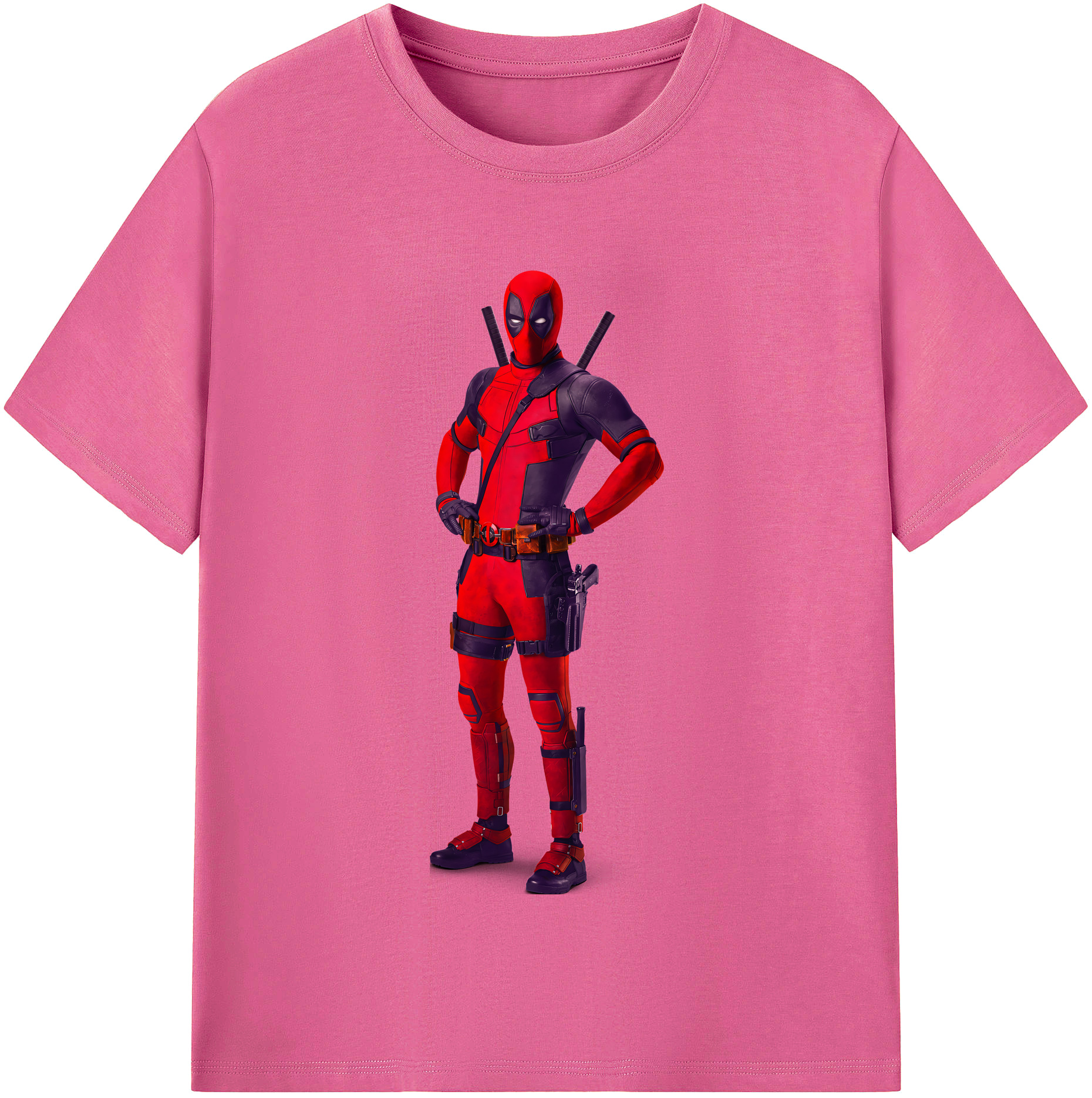 （画像用） Deadpool デッドプール レディースカジュアルプリントTシャツ（綿100％）